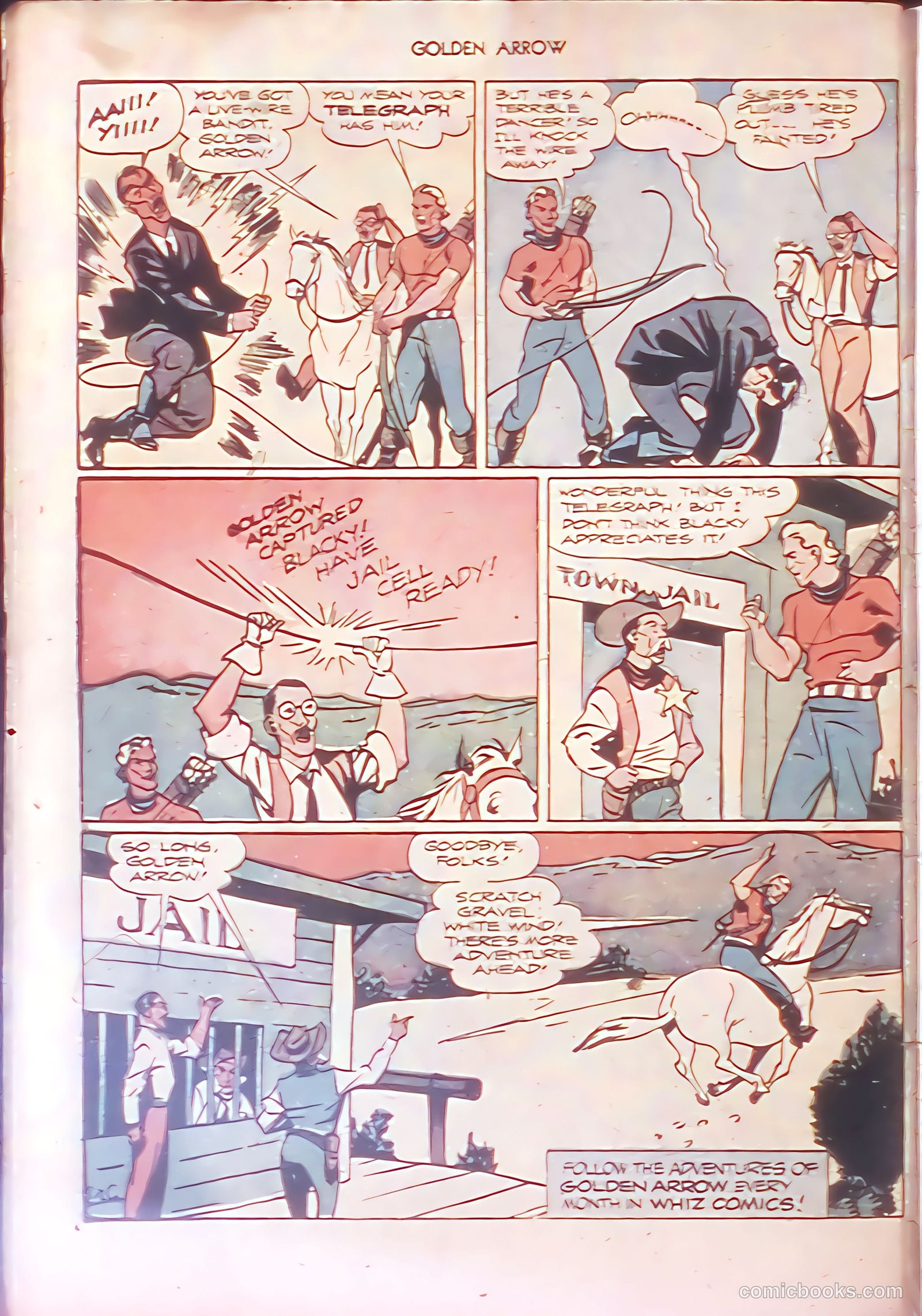 Golden Arrow Western #6 (1947) — page 34 of 36