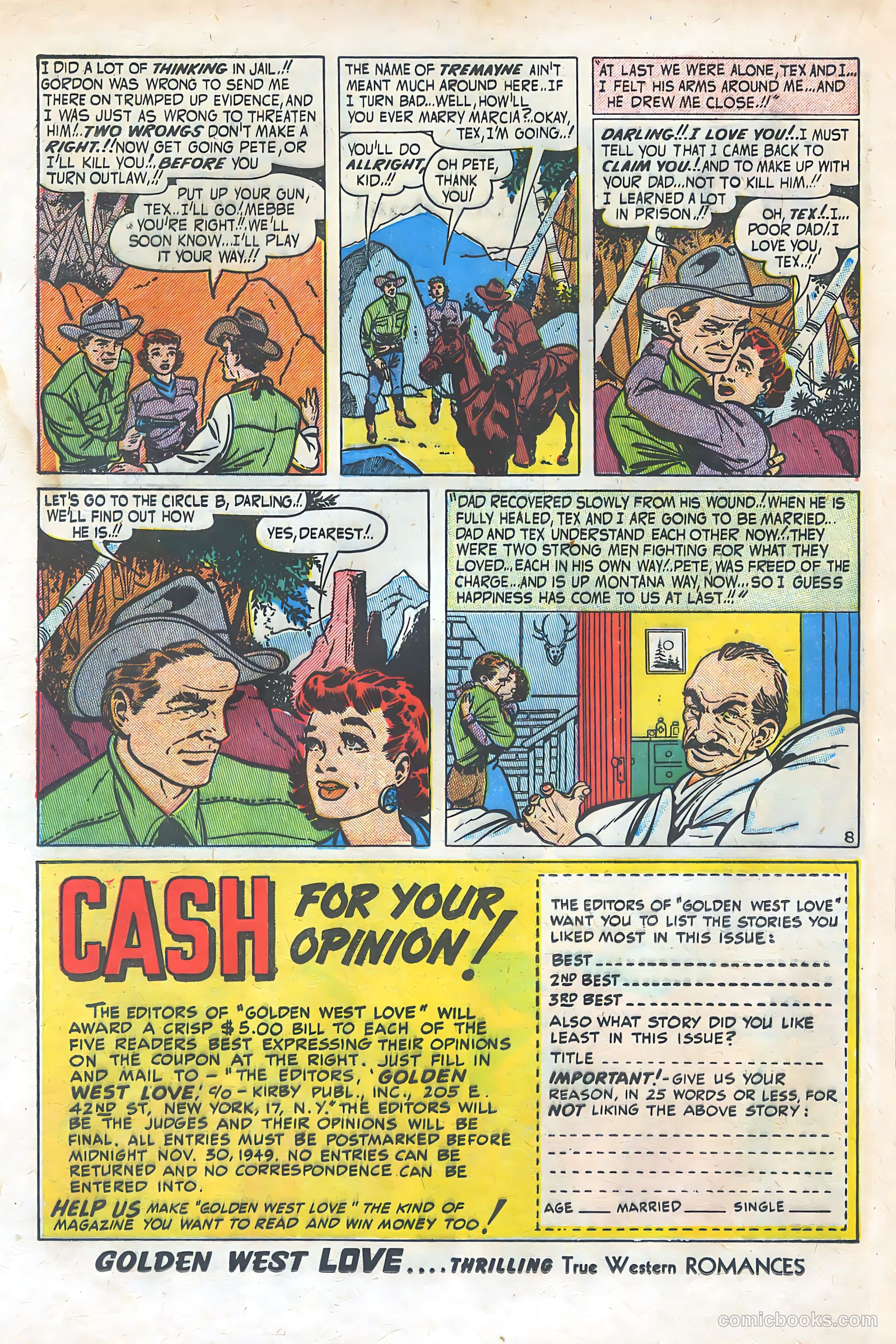 Golden West Love #1 (1949) — page 30 of 53