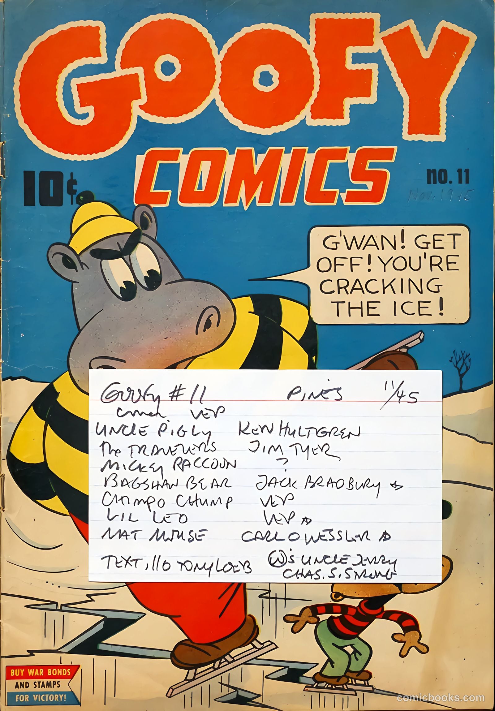 Goofy Comics #11 (1945) — page 37 of 37