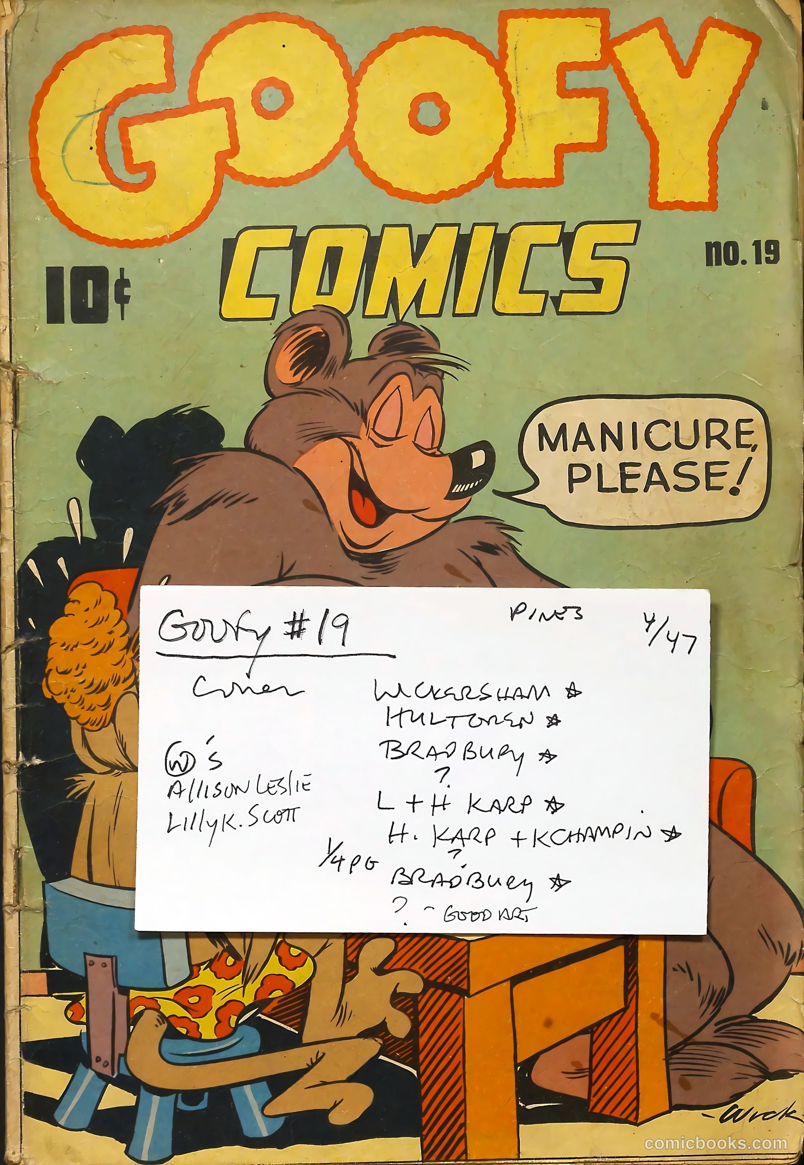 Goofy Comics #19 (1947) — page 53 of 53