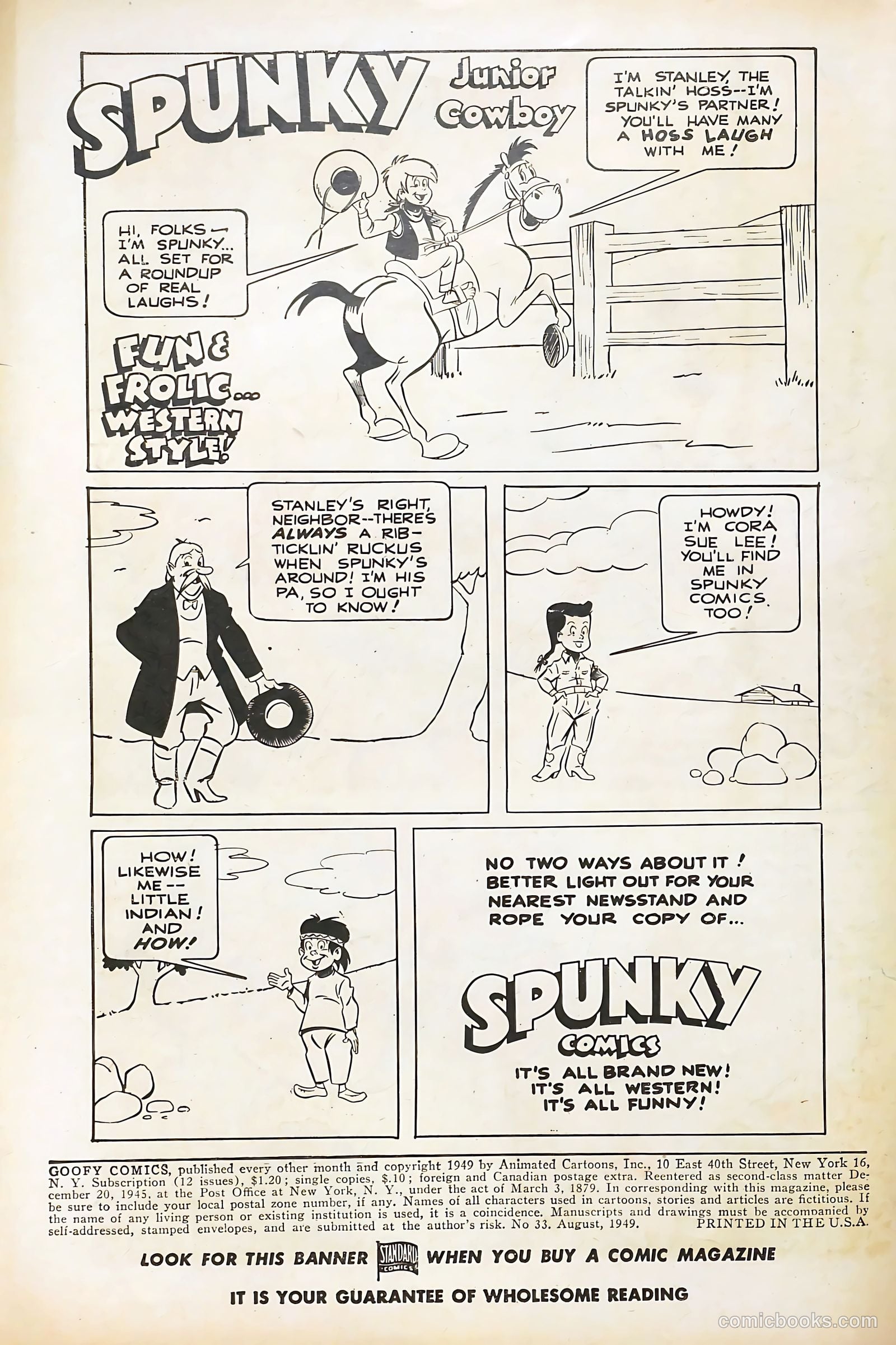 Goofy Comics #33 (1949) — page 2 of 36