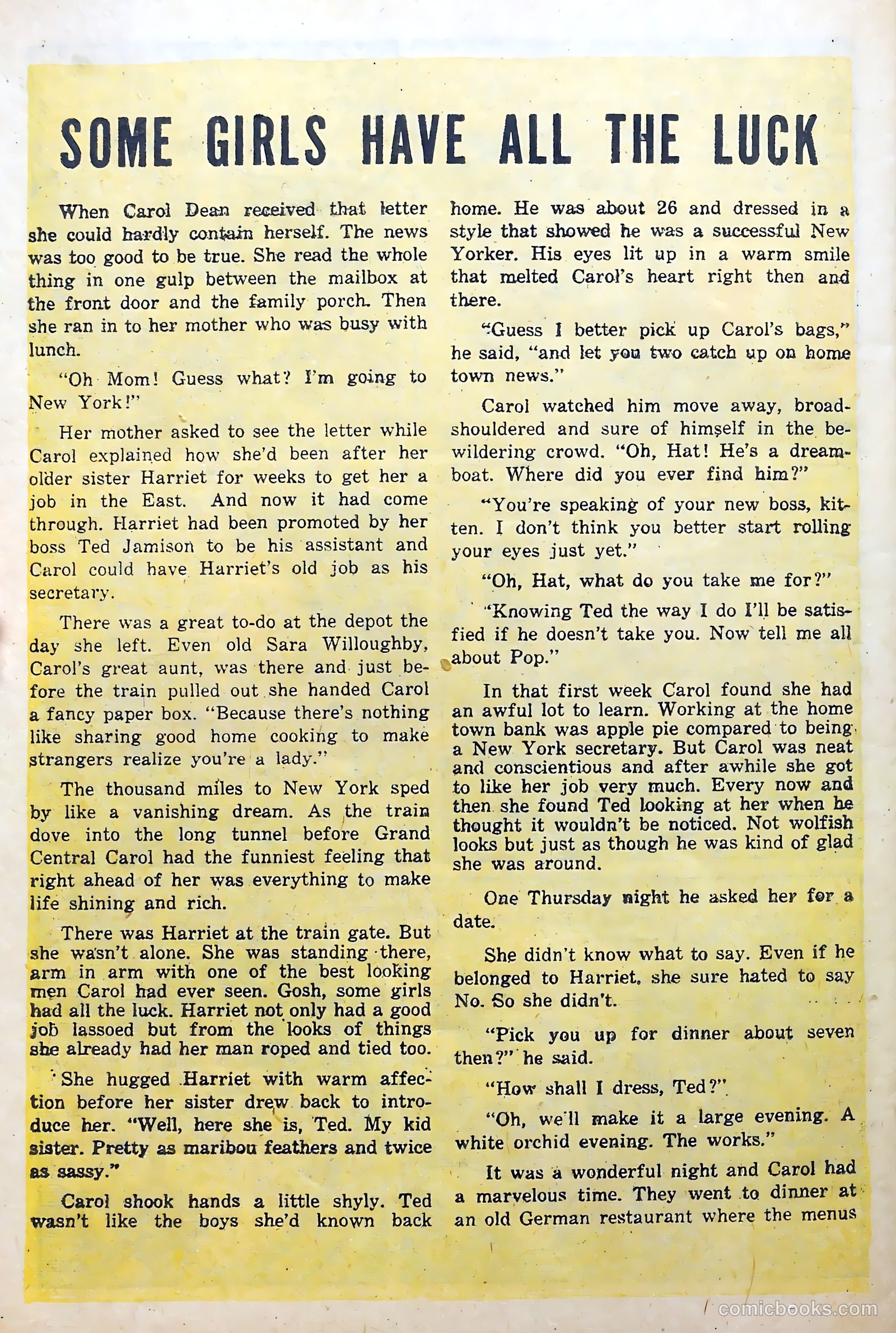 Great Lover Romances #14 (1954) — page 32 of 36