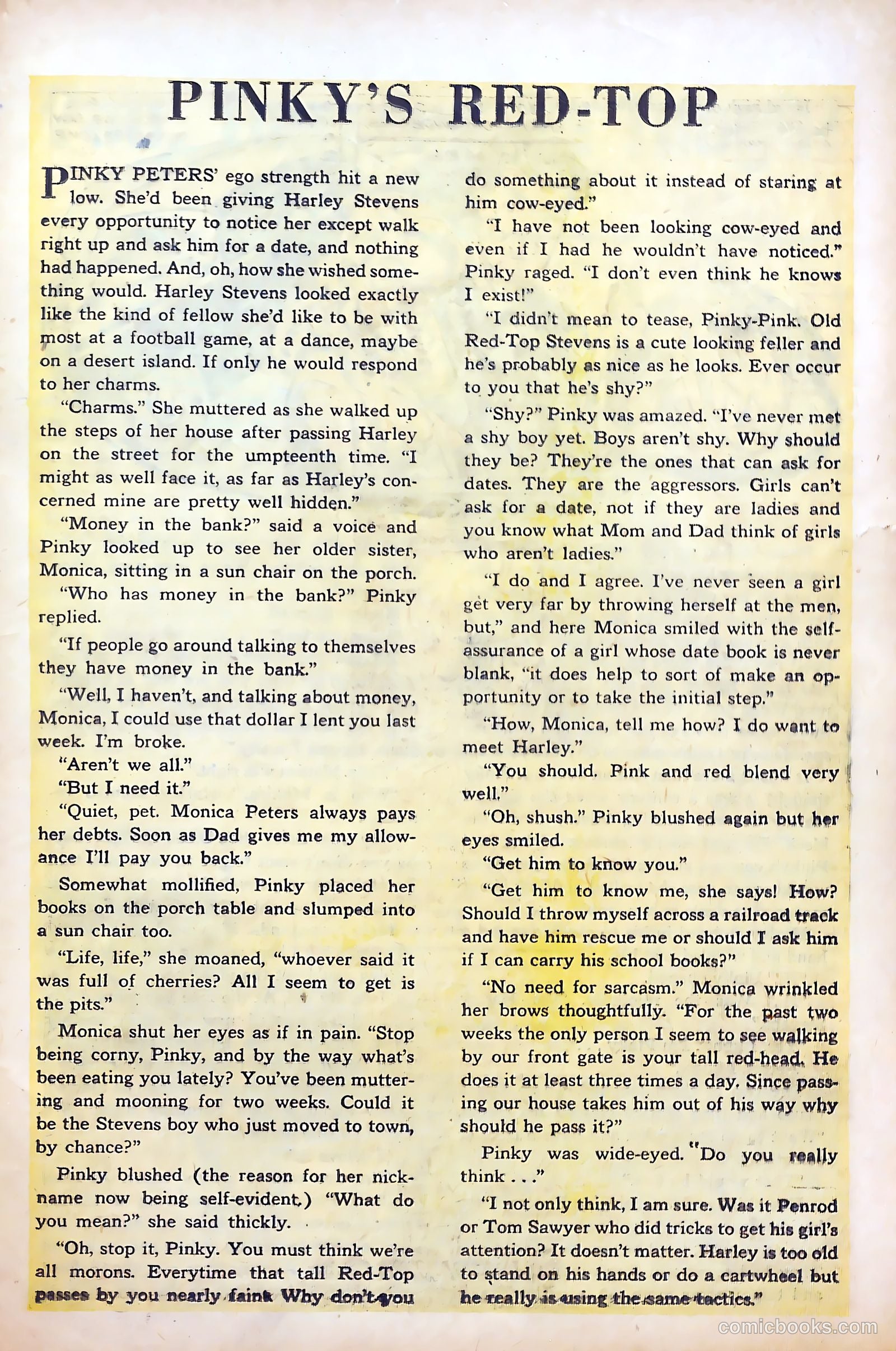 Great Lover Romances #18 (1954) — page 23 of 36