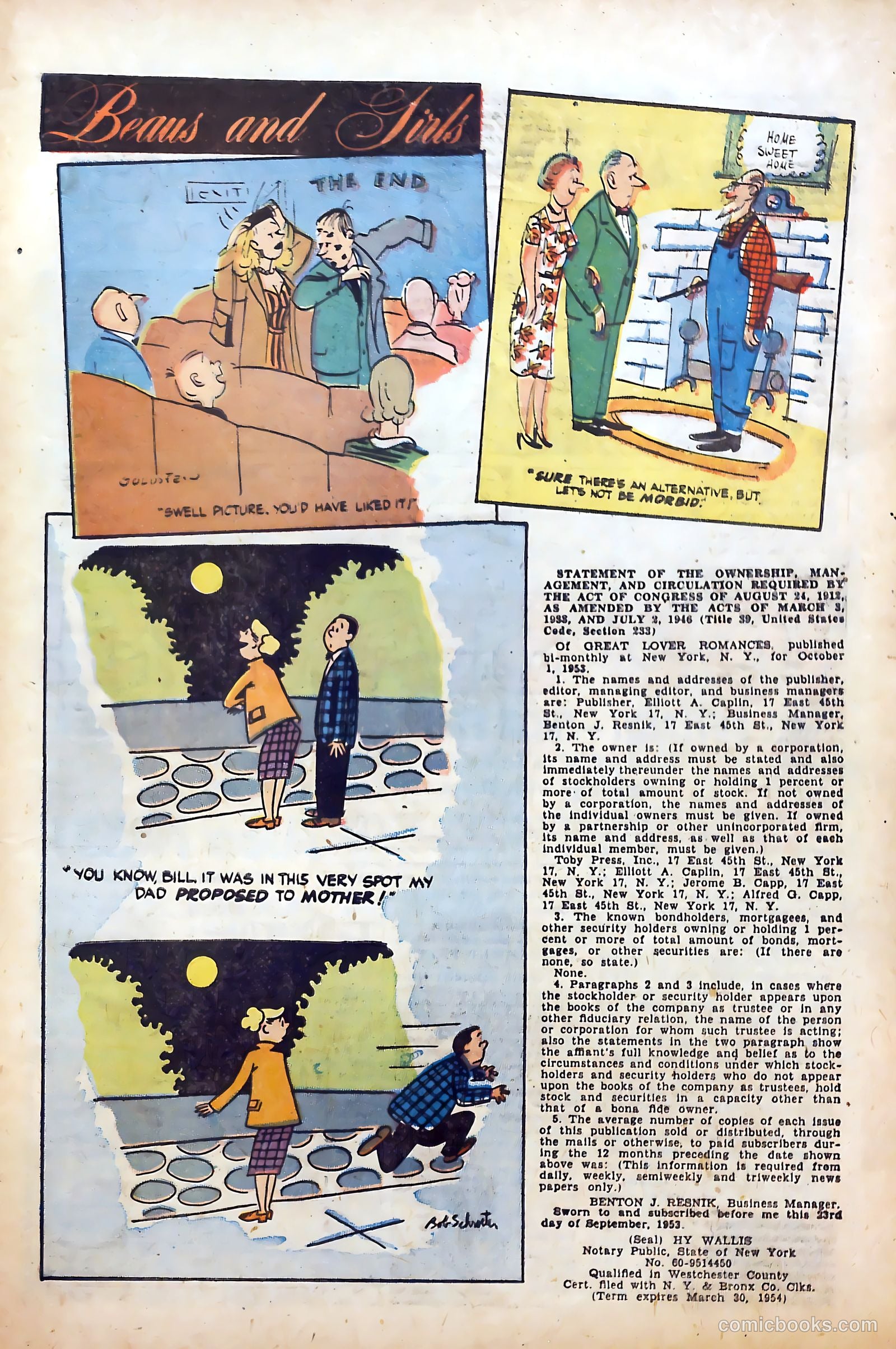 Great Lover Romances #18 (1954) — page 33 of 36