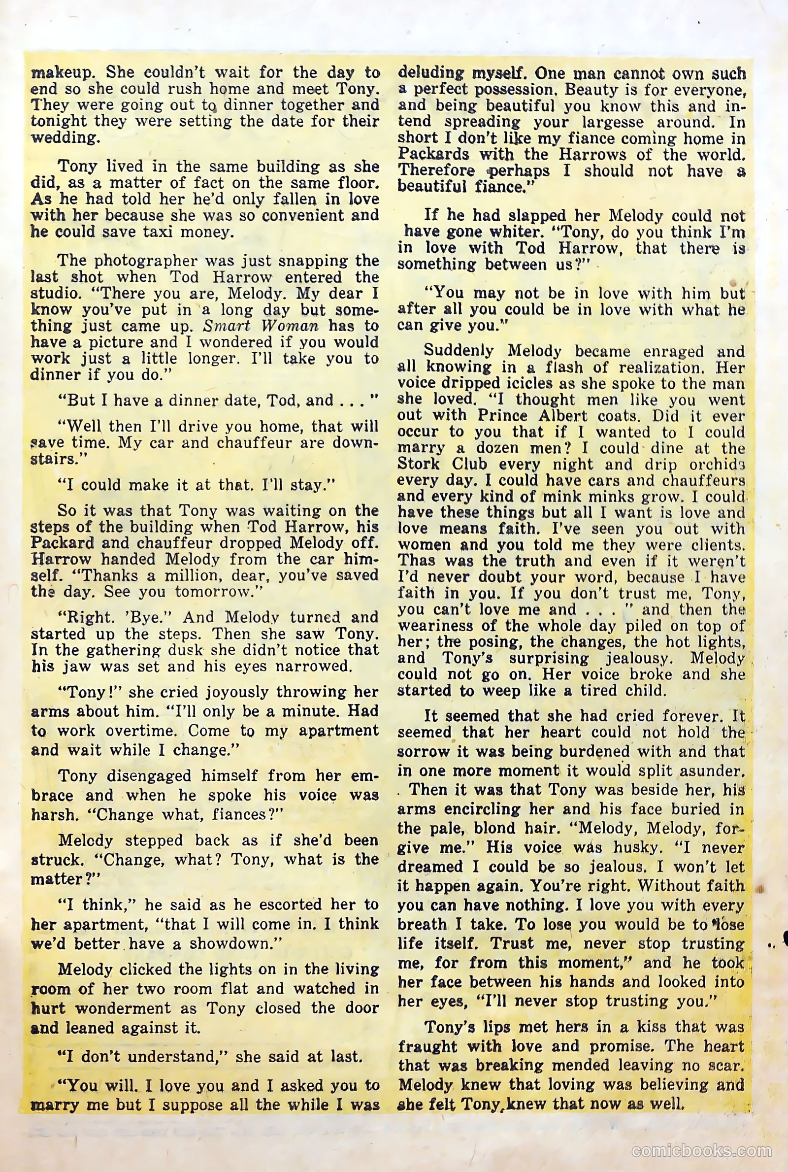 Great Lover Romances #21 (1954) — page 33 of 36