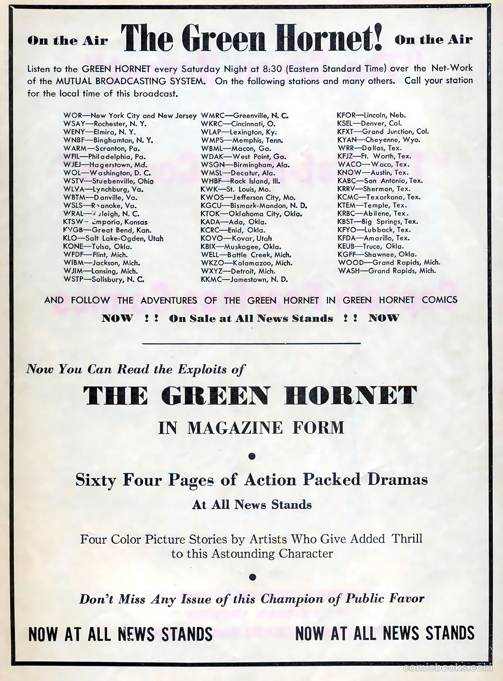 Green Hornet Comics #6 (1941) — page 66 of 67
