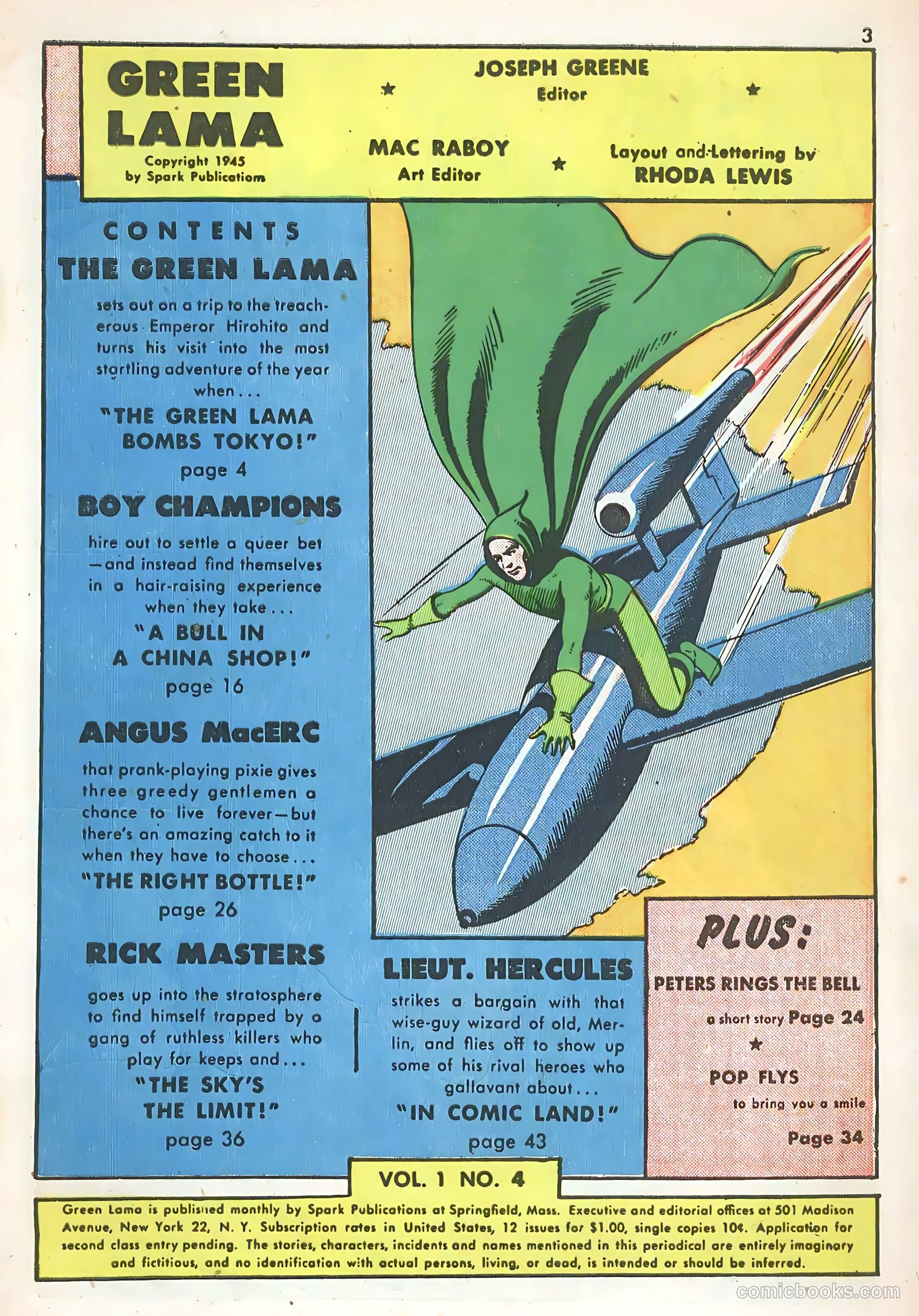 Green Lama #4 (1945) — page 3 of 52