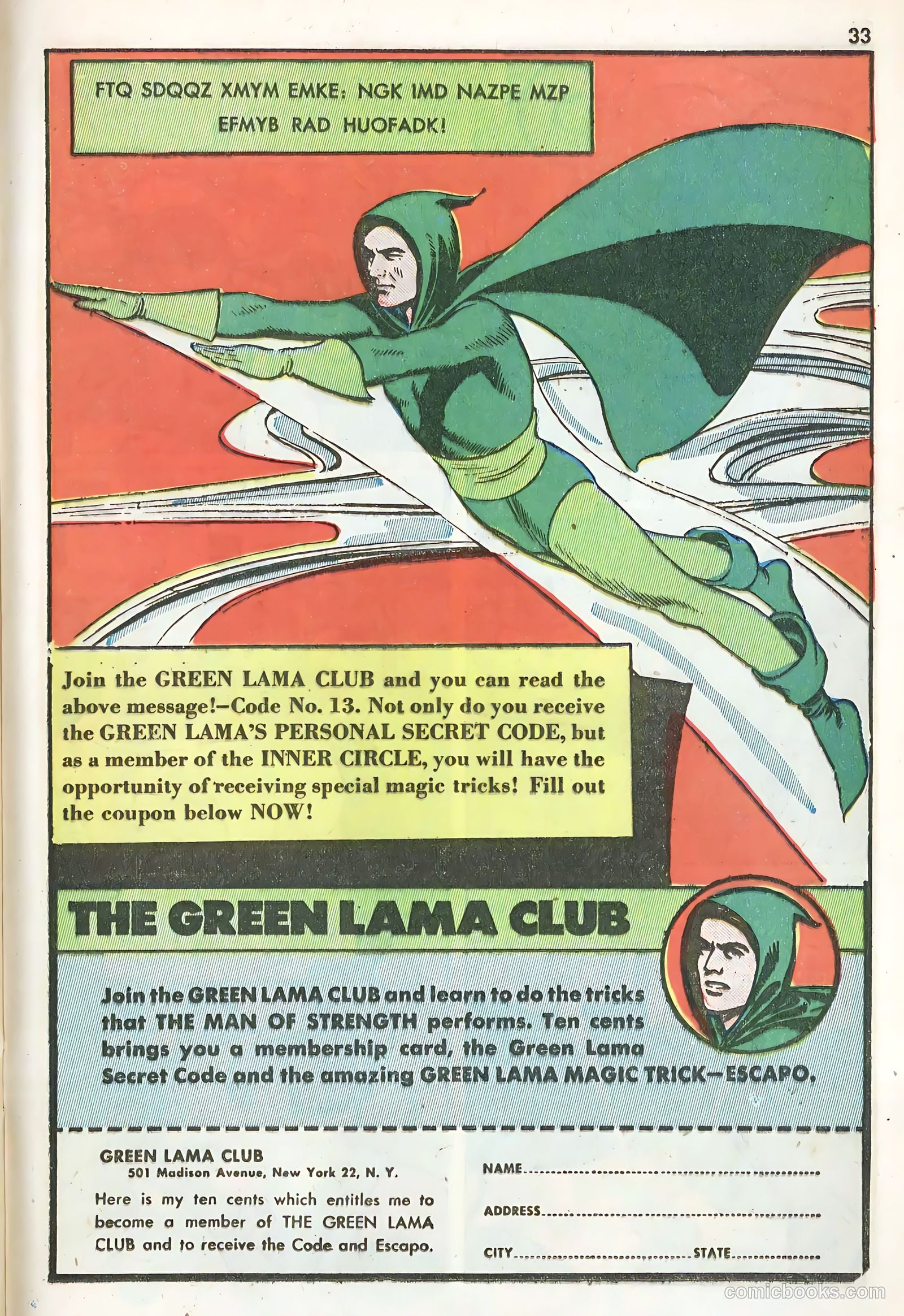 Green Lama #4 (1945) — page 33 of 52