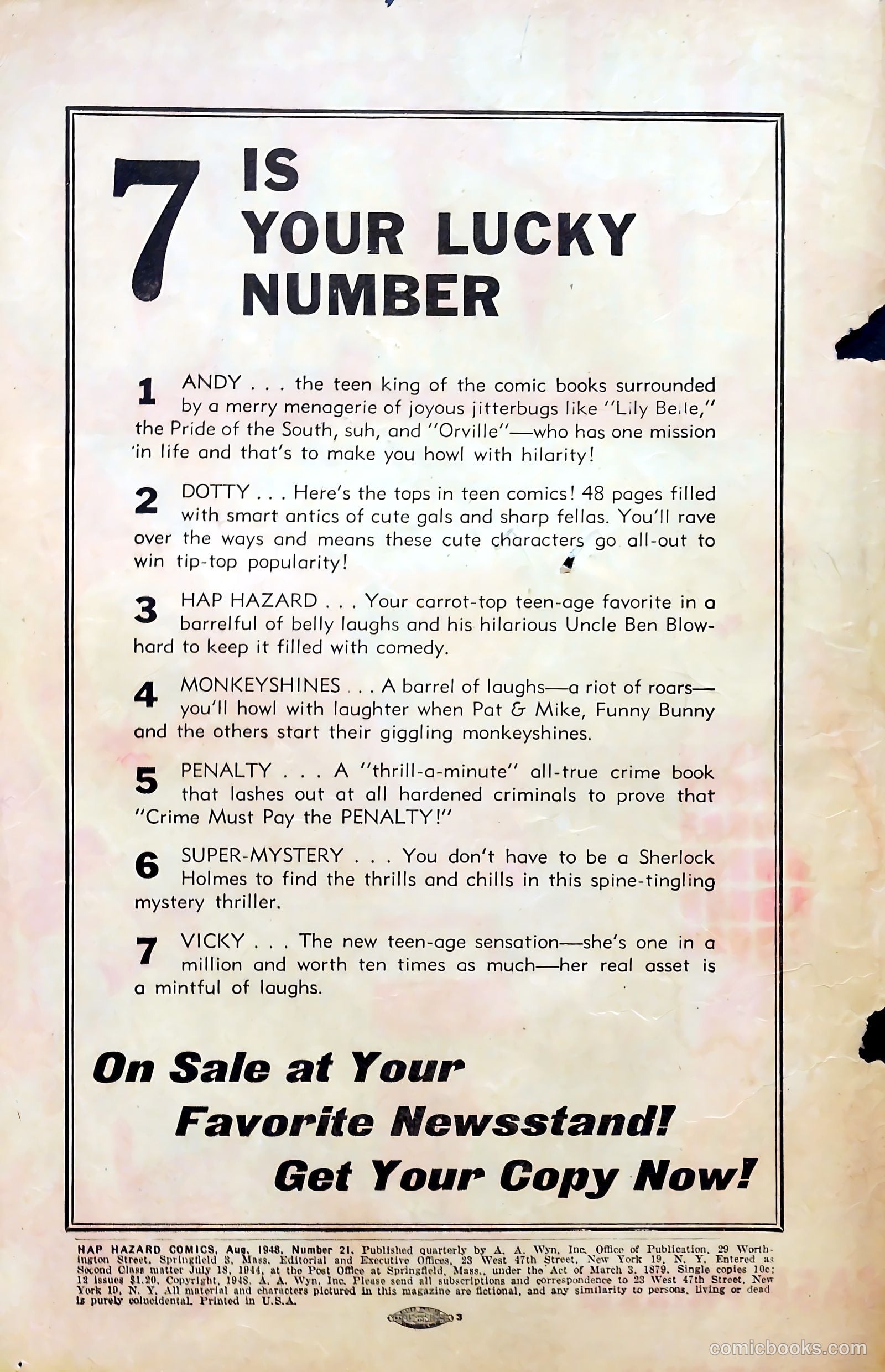Hap Hazard Comics #21 (1948) — page 2 of 52