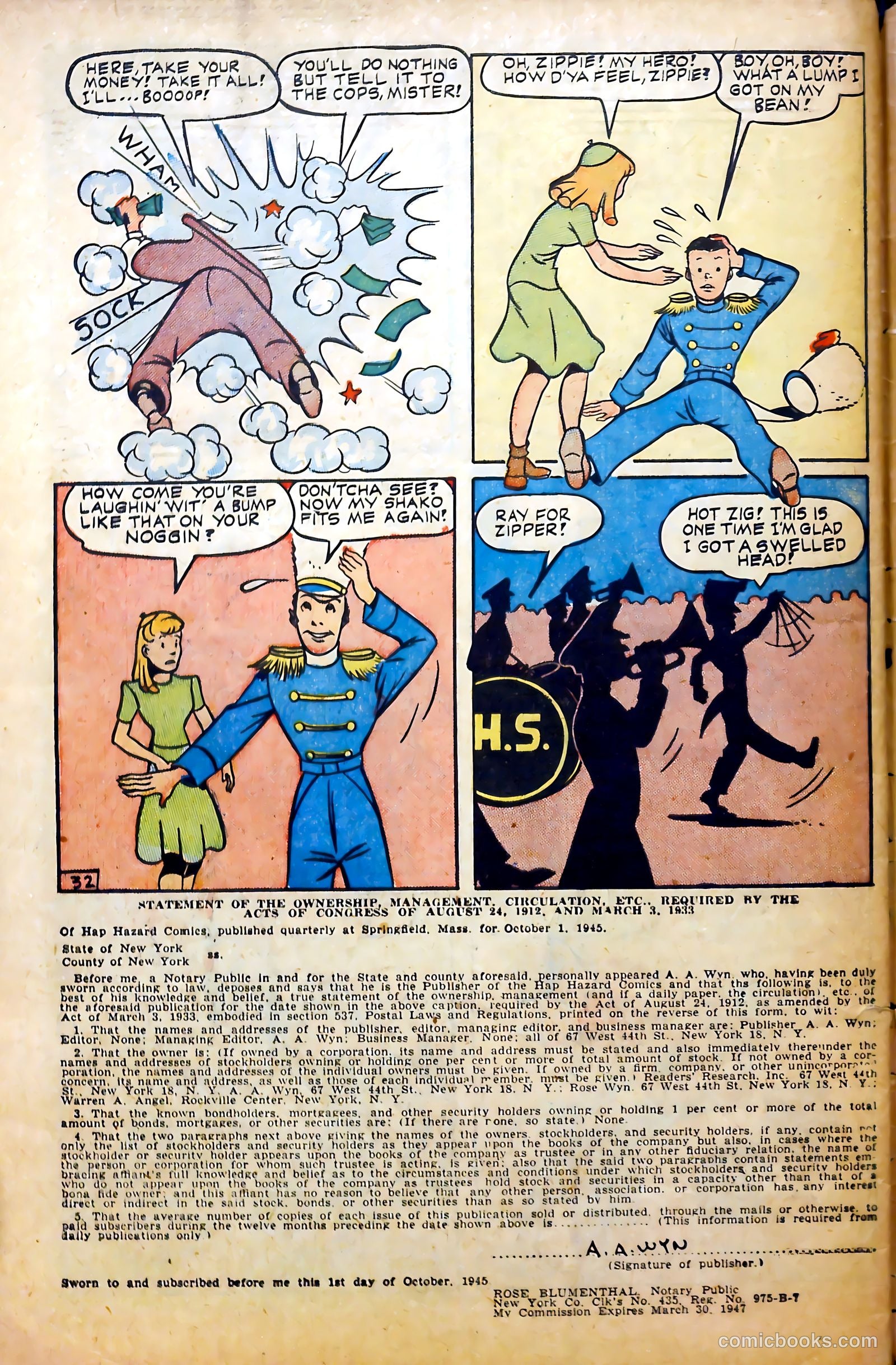Hap Hazard Comics #8 (1946) — page 34 of 36