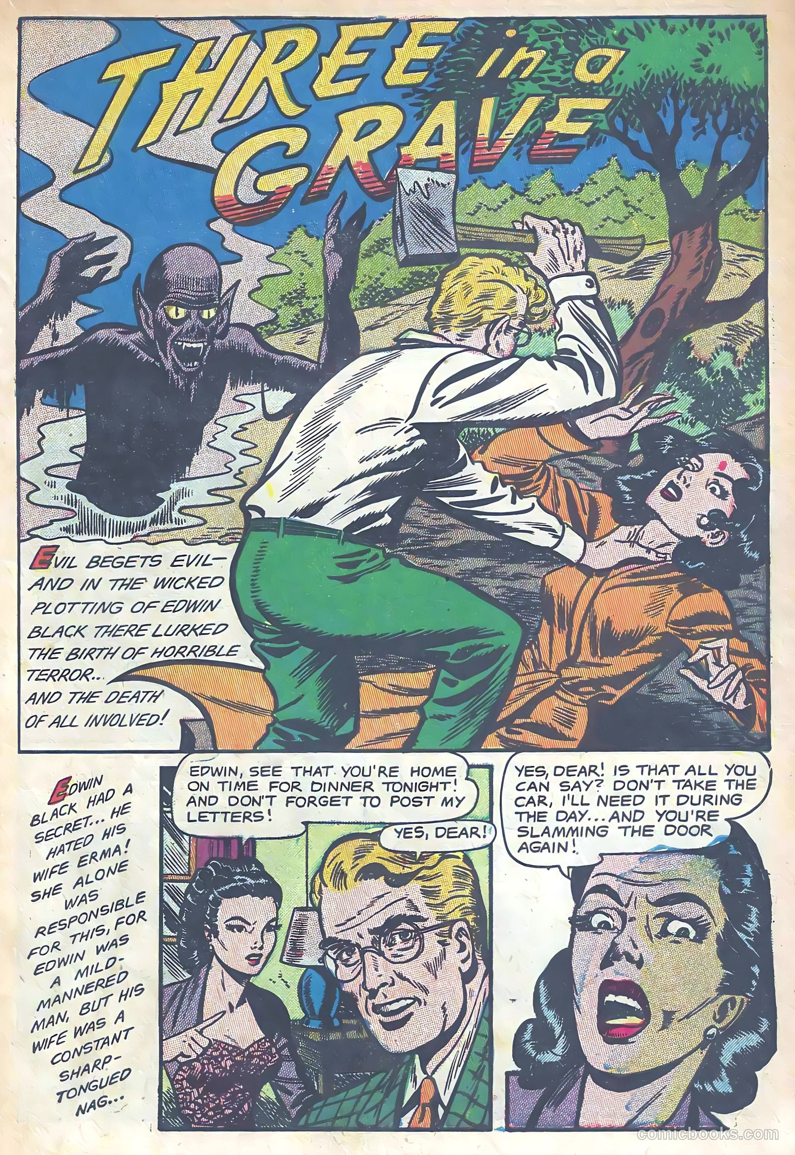 Haunted Thrills #8 (1953) — page 3 of 36