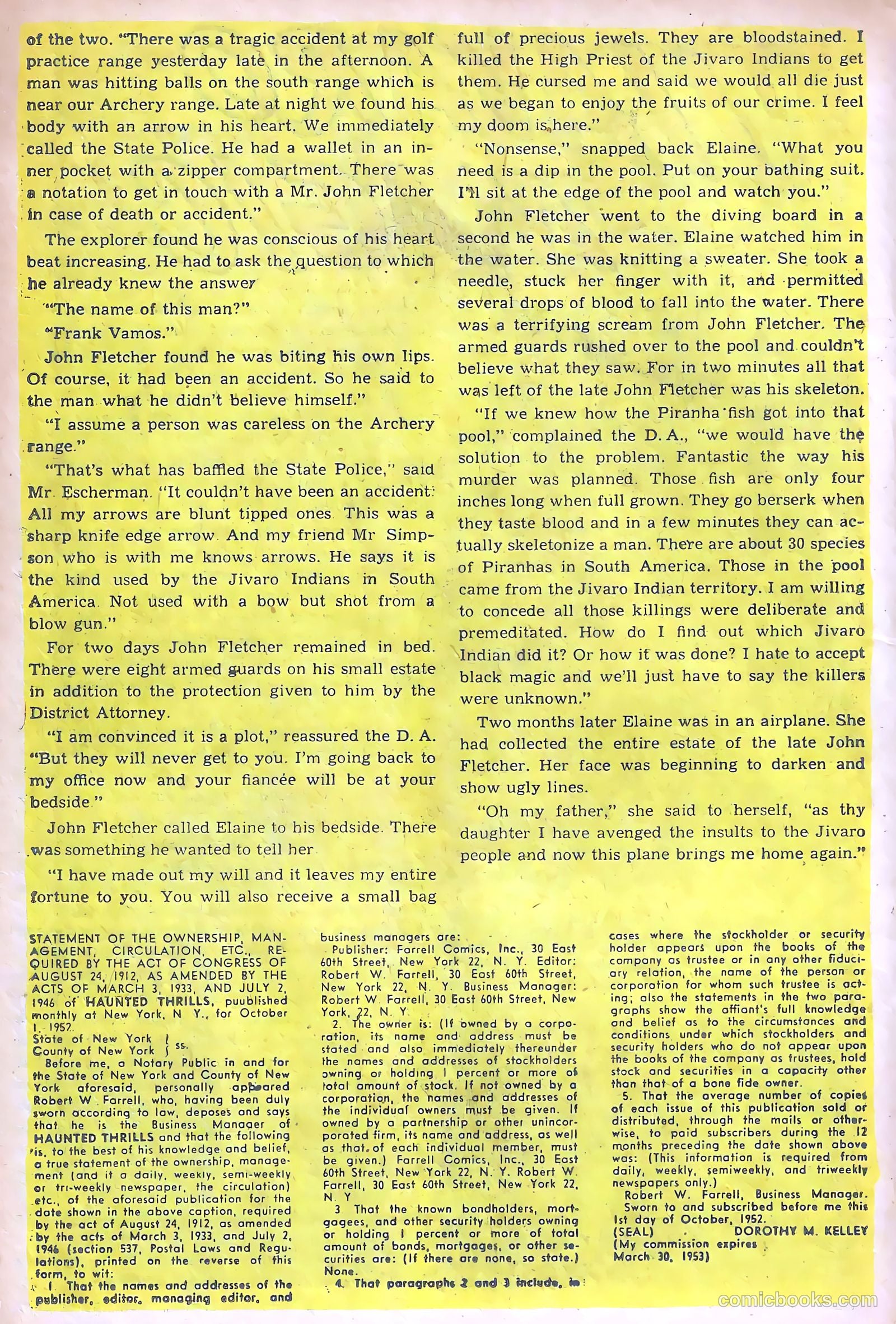Haunted Thrills #8 (1953) — page 18 of 36