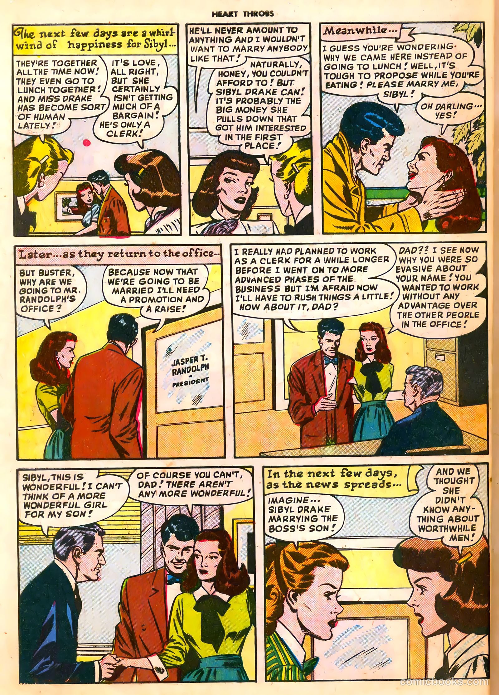Heart Throbs #1 (1949) — page 34 of 36