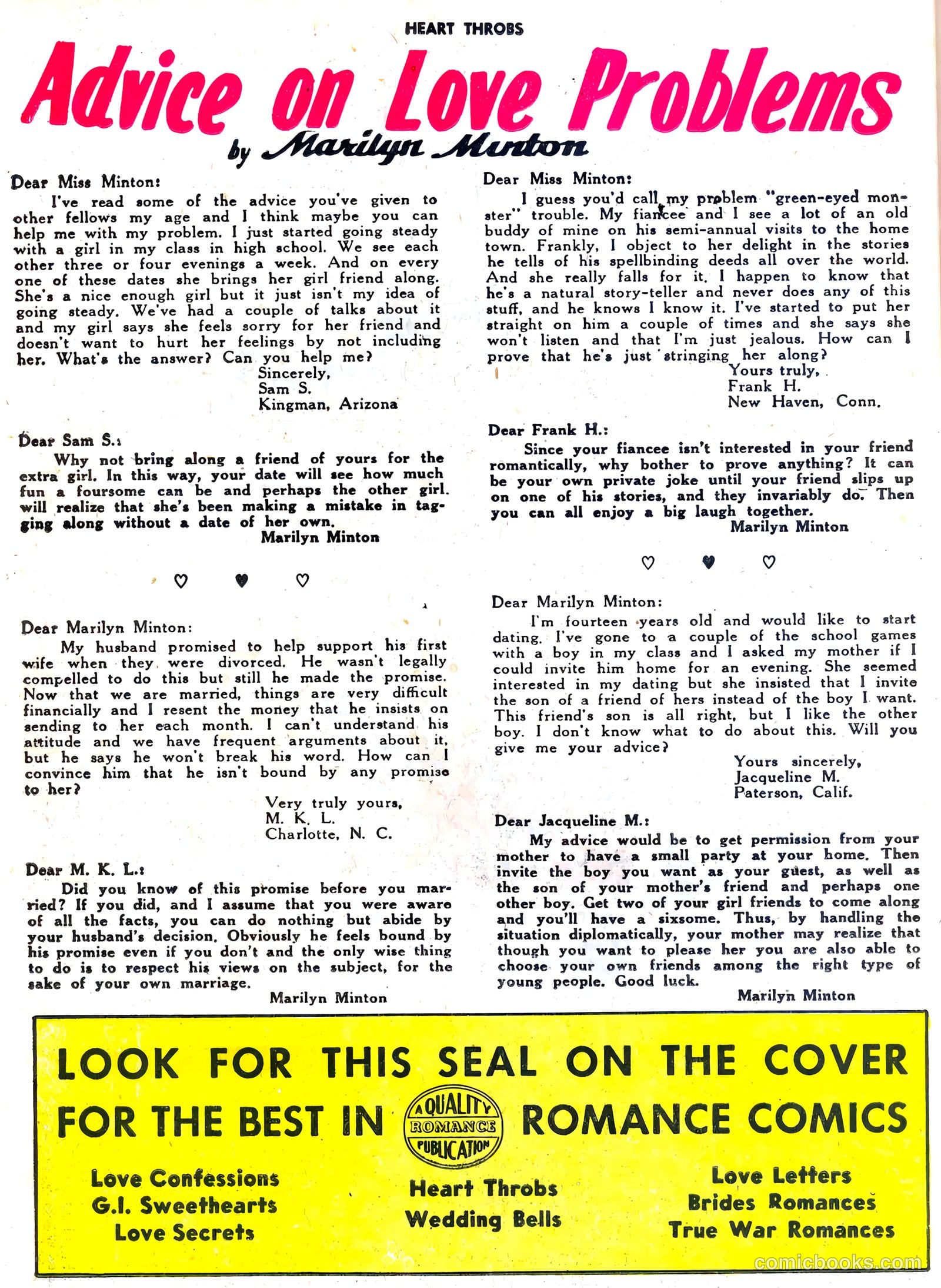 Heart Throbs #30 (1954) — page 26 of 36