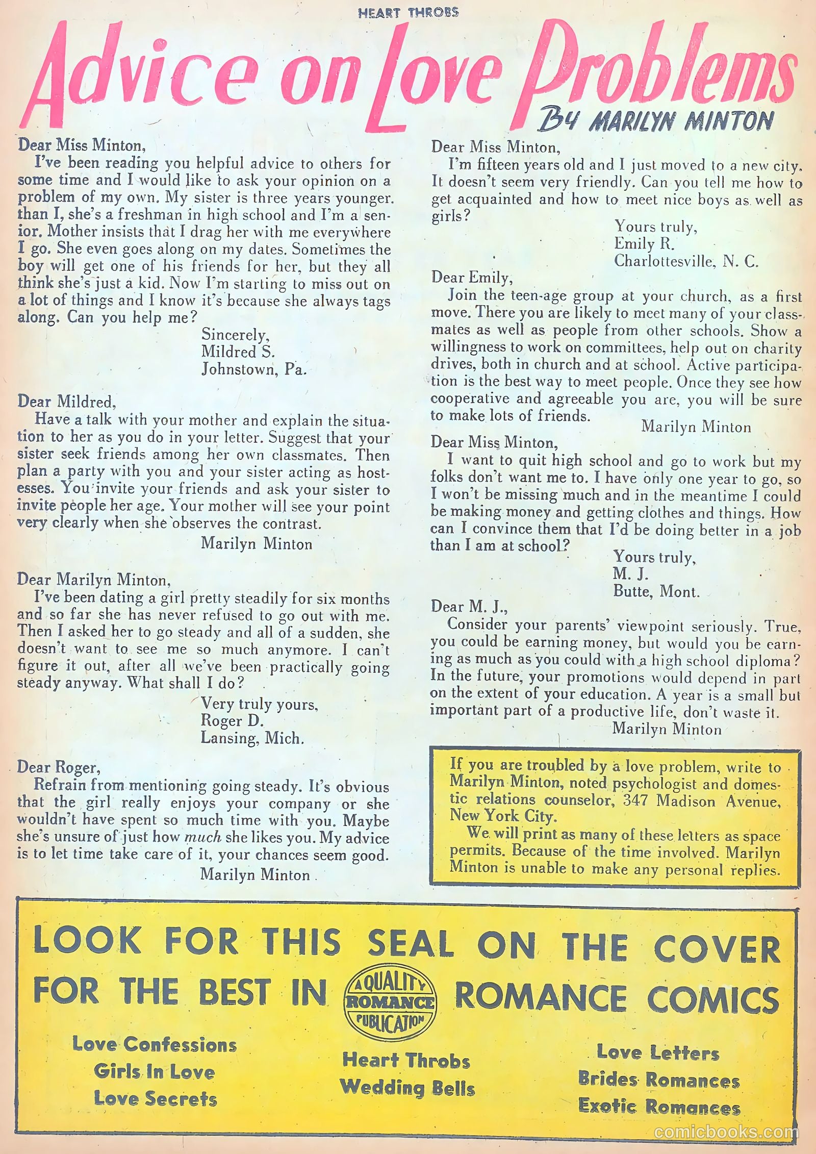Heart Throbs #37 (1955) — page 26 of 37