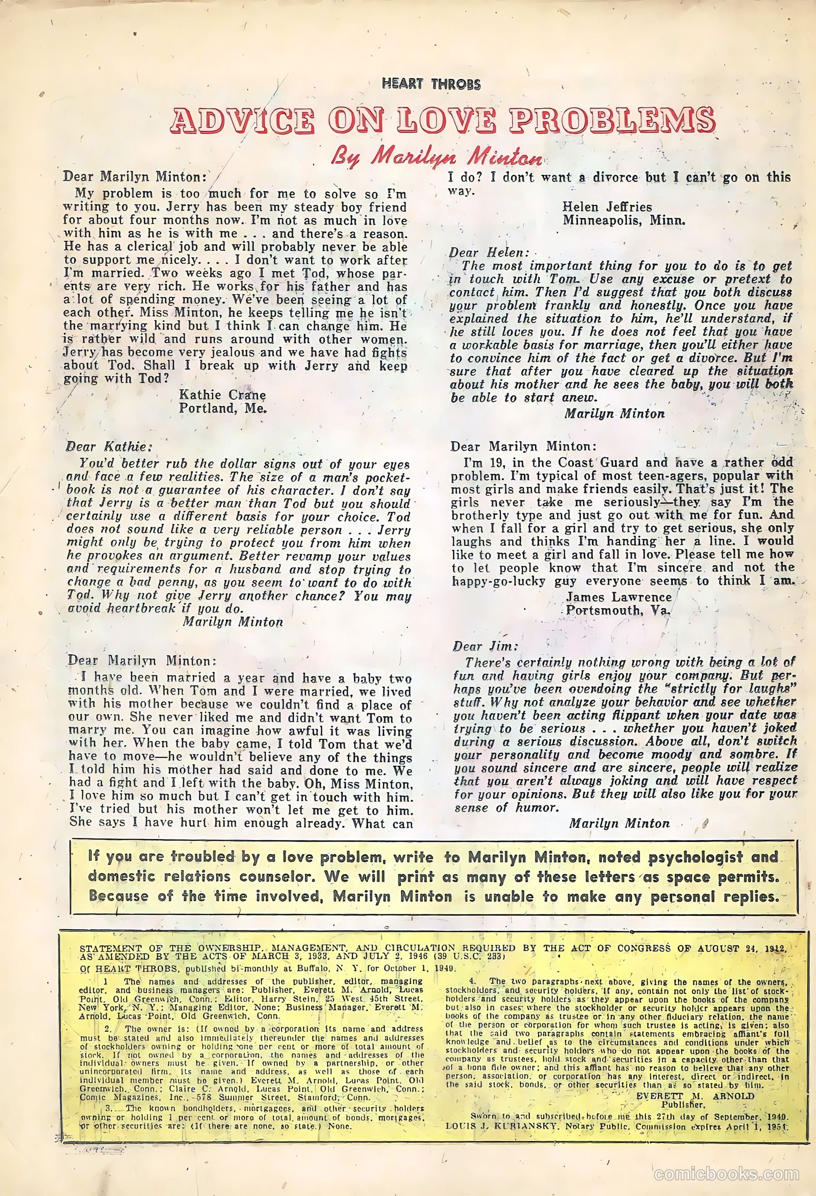 Heart Throbs #4 (1950) — page 26 of 36