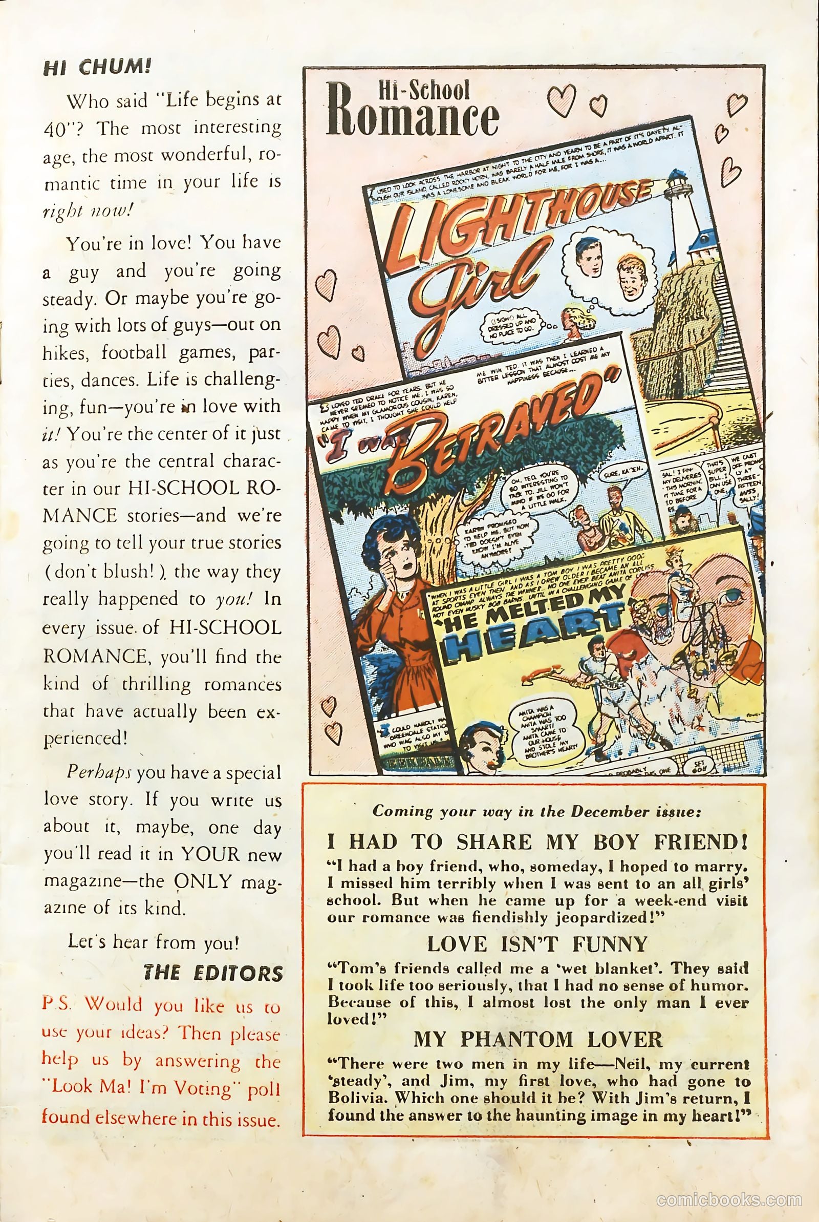 Hi-School Romance #1 (1949) — page 3 of 35