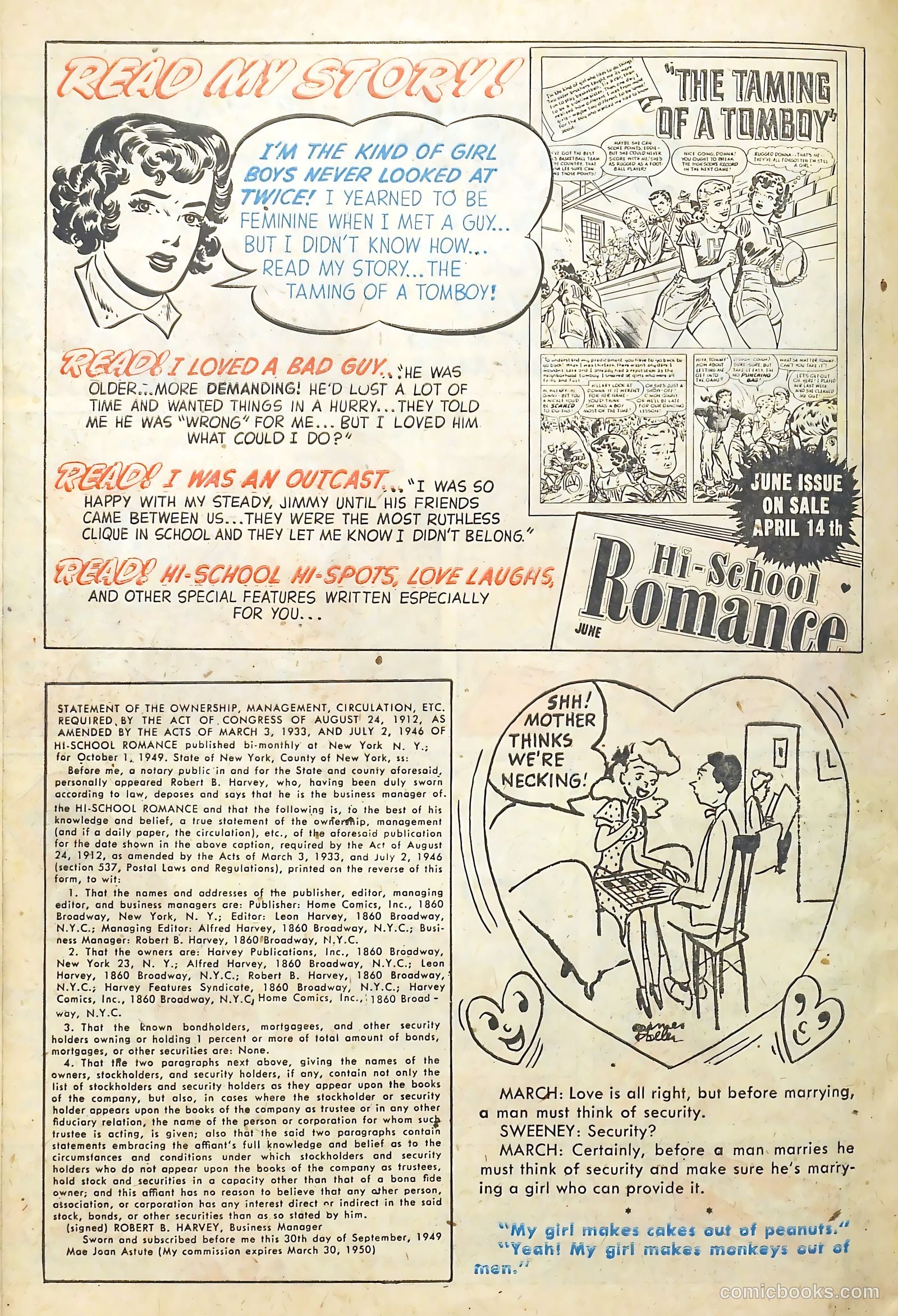 Hi-School Romance #4 (1950) — page 33 of 35