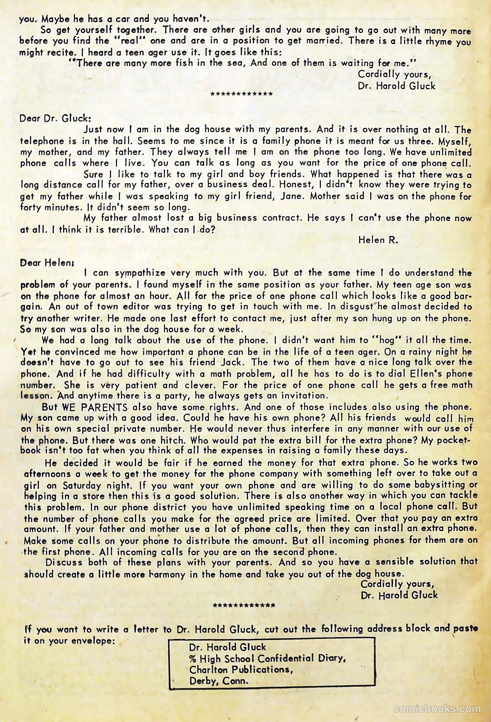 High School Confidential Diary #1 (1960) — page 20 of 36
