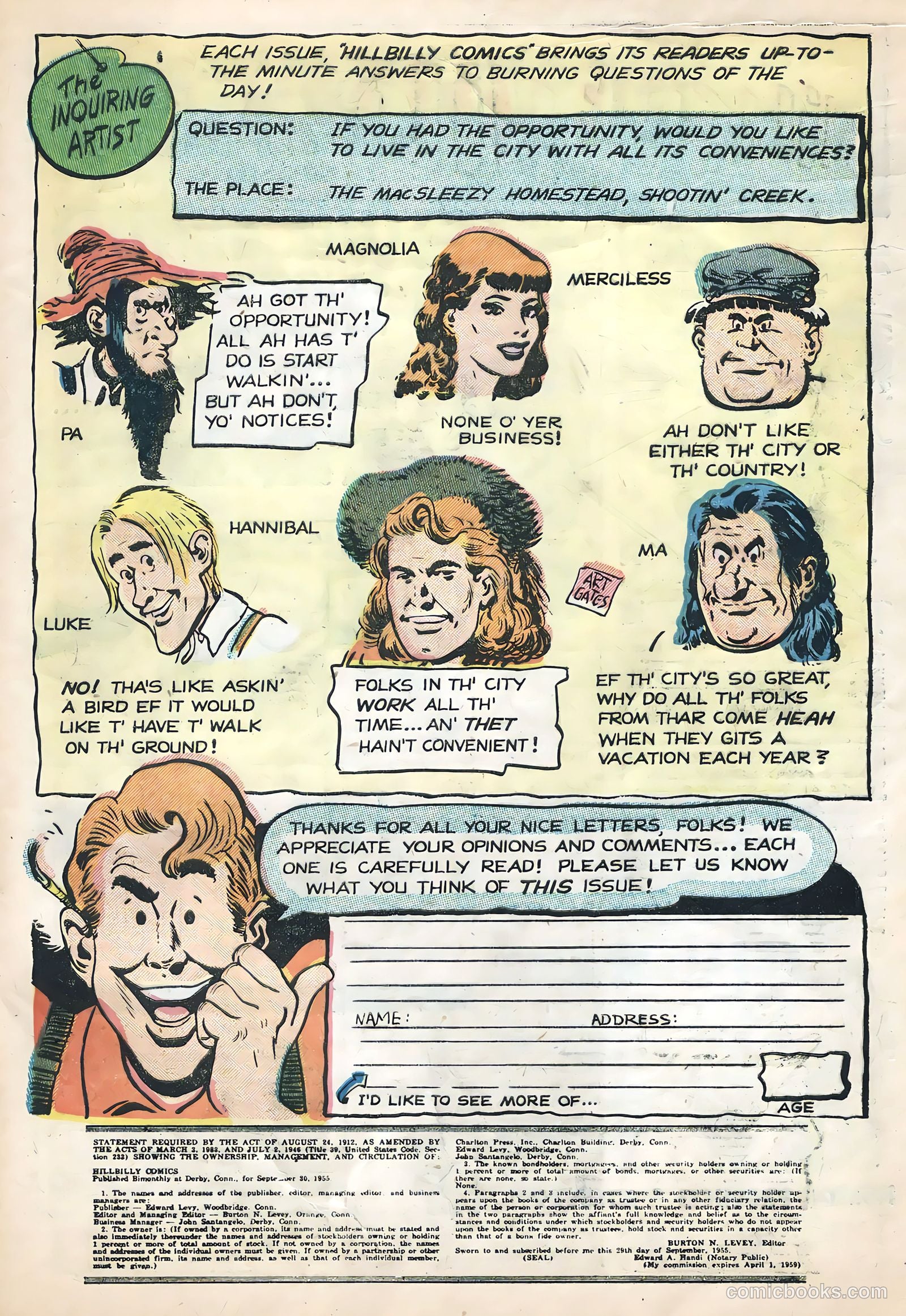 Hillbilly Comics #4 (1956) — page 33 of 36