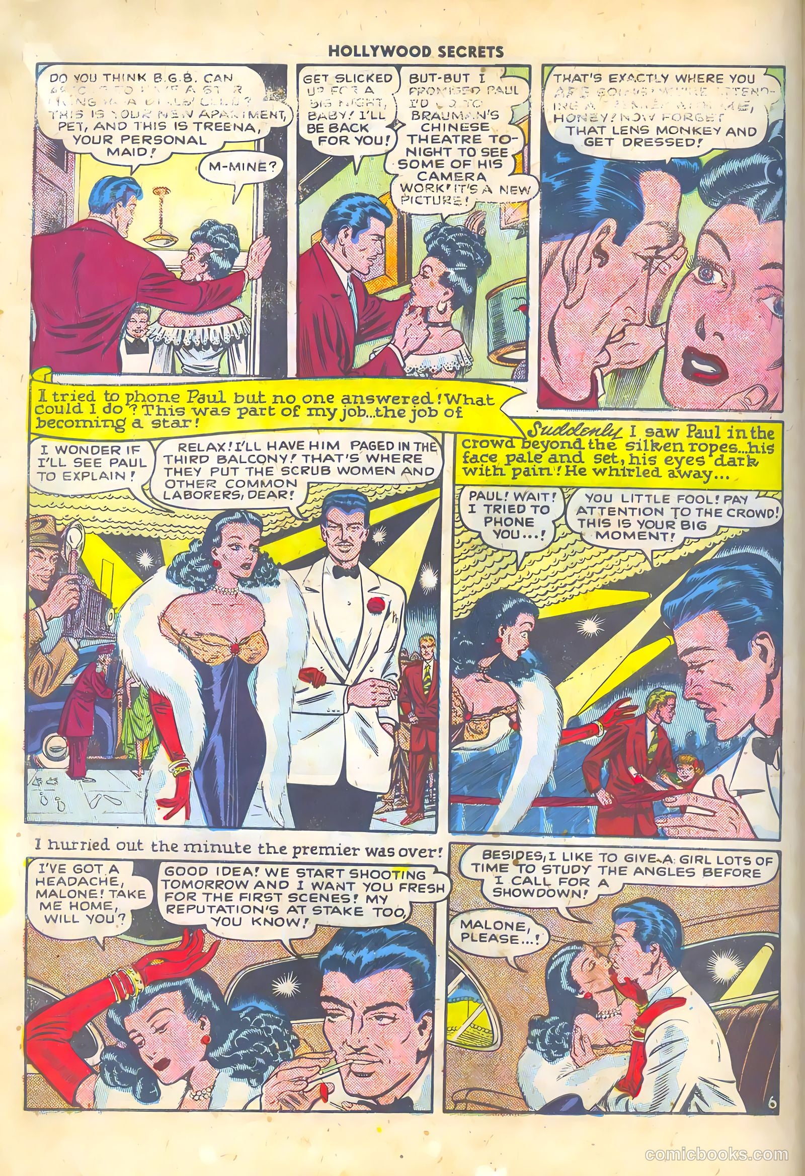 Hollywood Secrets #1 (1949) — page 8 of 36