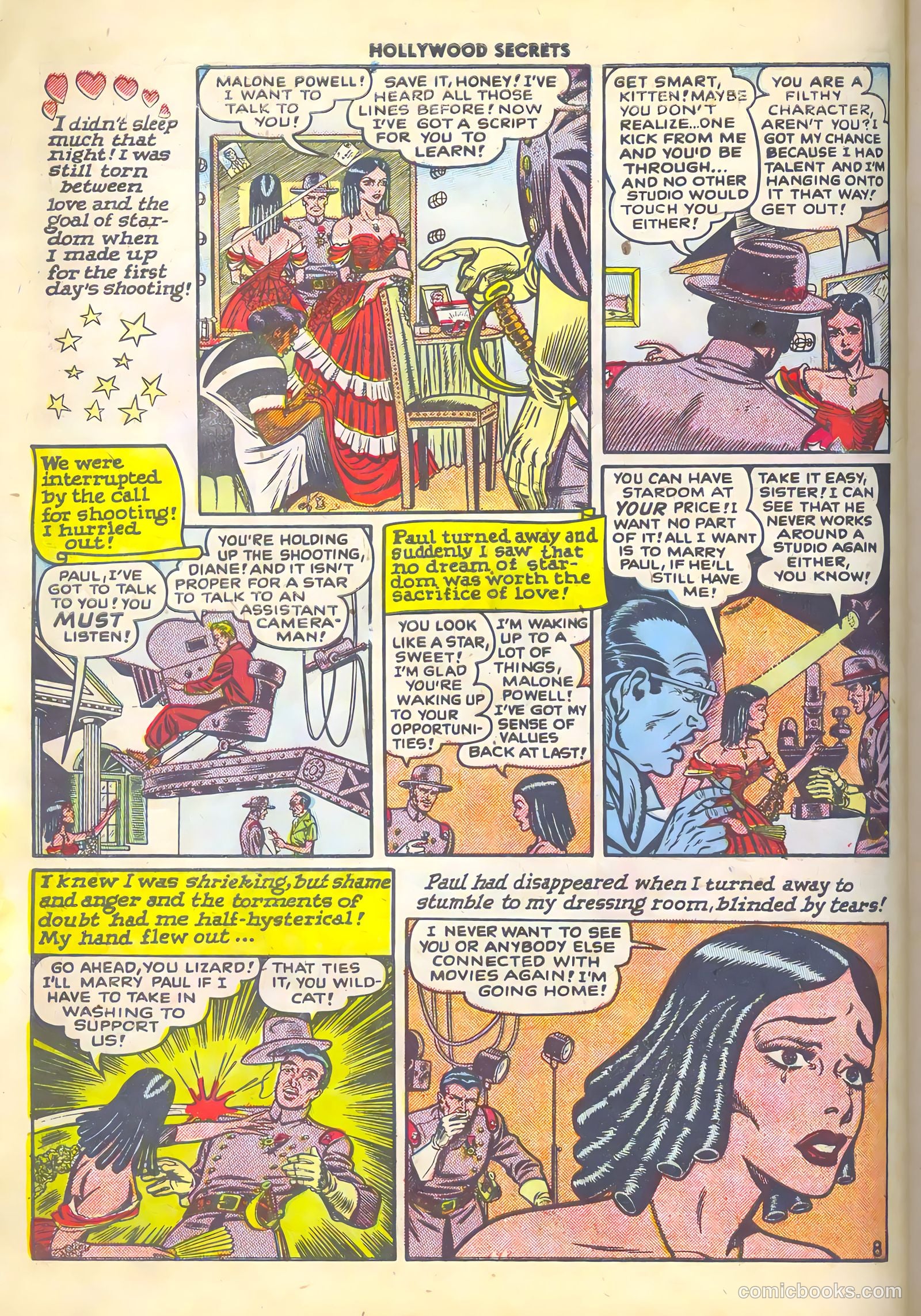 Hollywood Secrets #1 (1949) — page 10 of 36