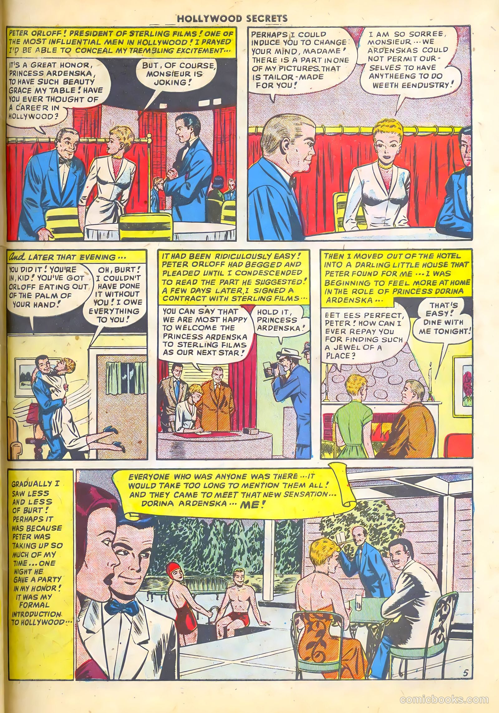 Hollywood Secrets #1 (1949) — page 31 of 36