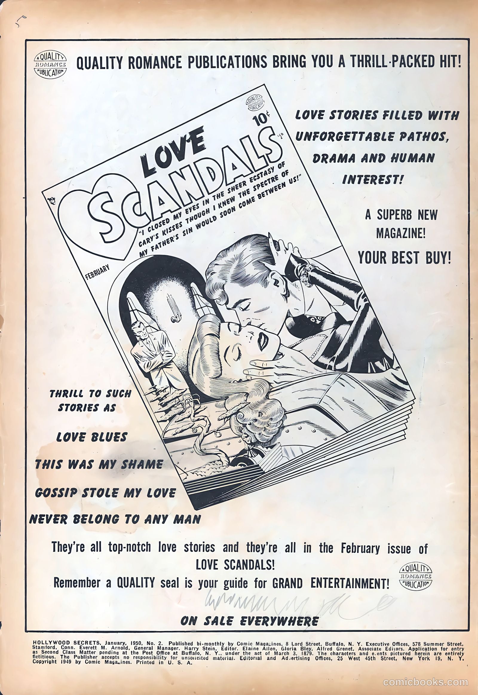 Hollywood Secrets #2 (1950) — page 2 of 36