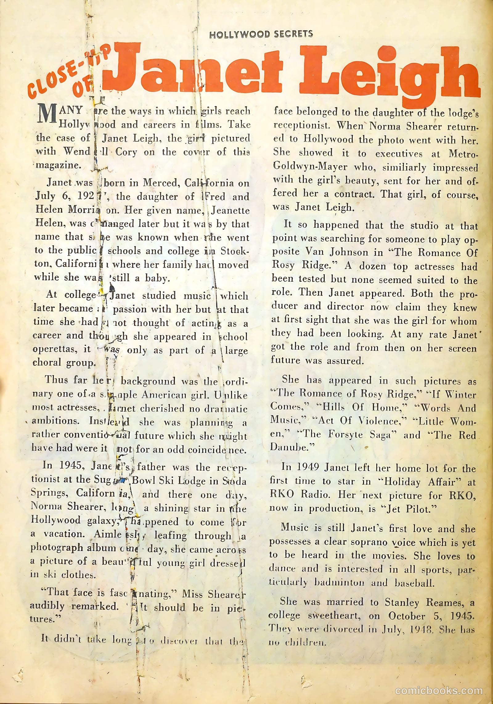 Hollywood Secrets #4 (1950) — page 26 of 36