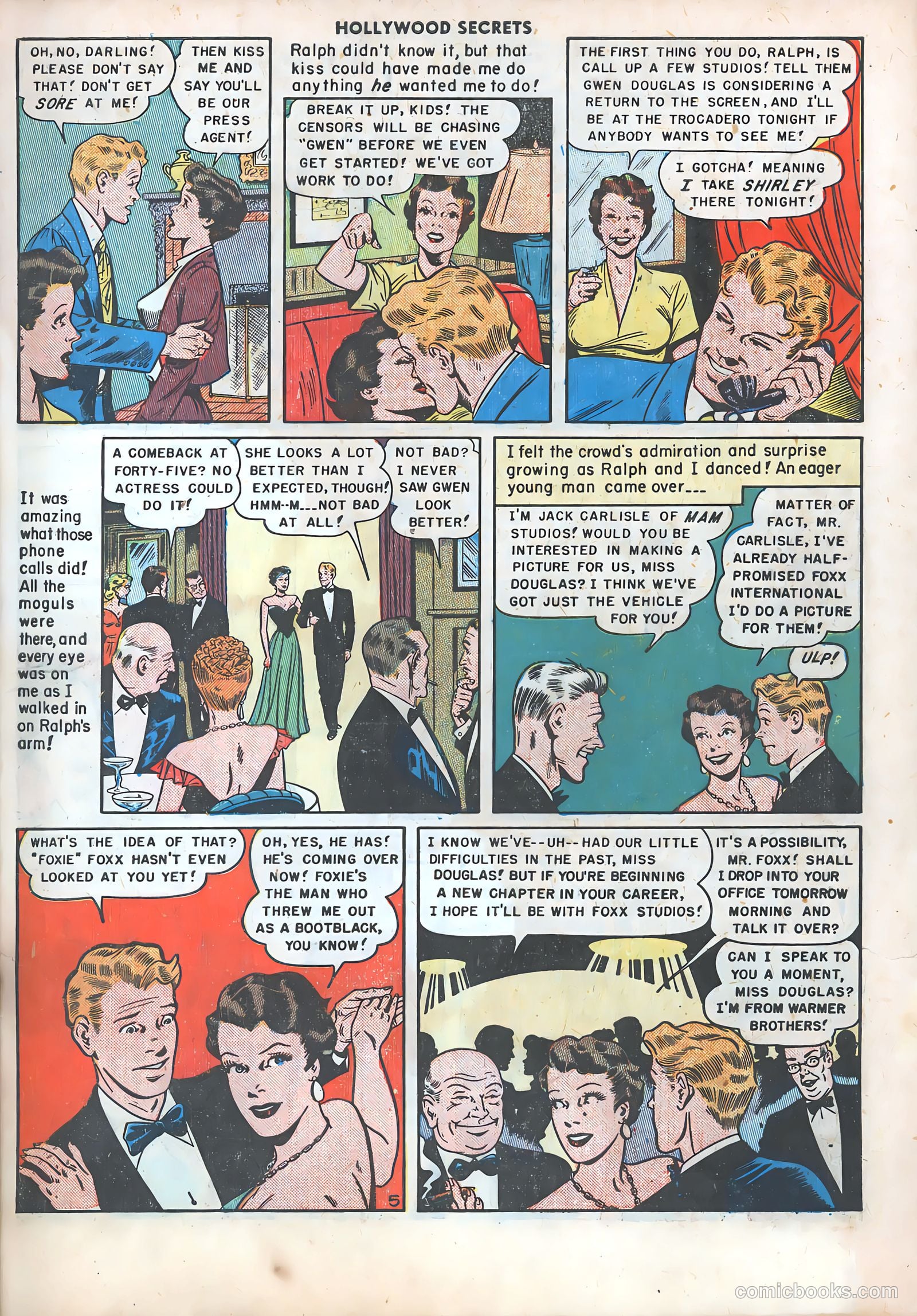 Hollywood Secrets #6 (1950) — page 7 of 51