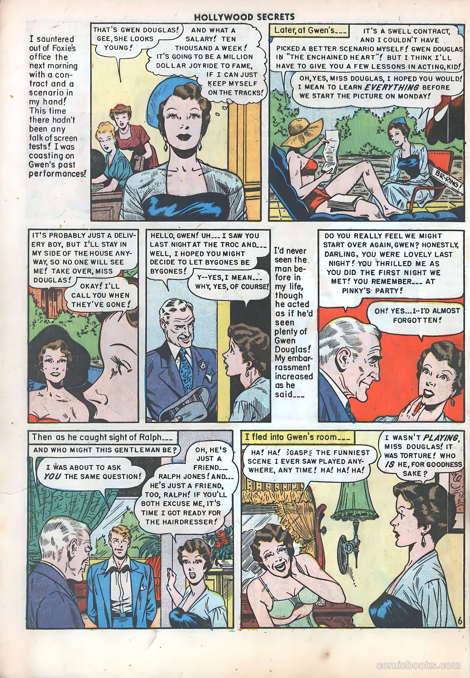 Hollywood Secrets #6 (1950) — page 8 of 51