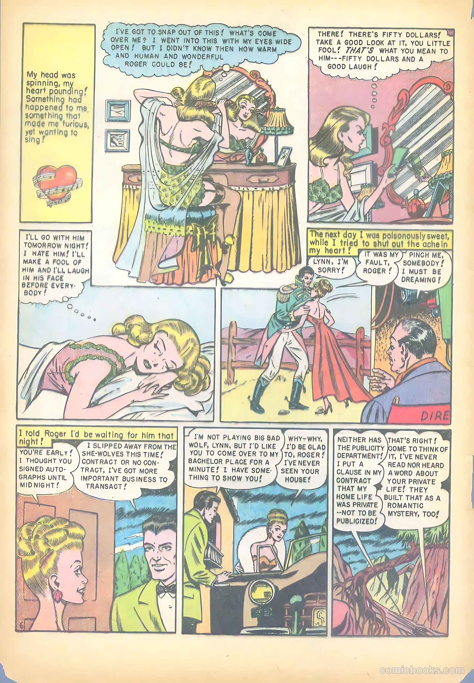 Hollywood Secrets of Romance #9 (1958) — page 8 of 36