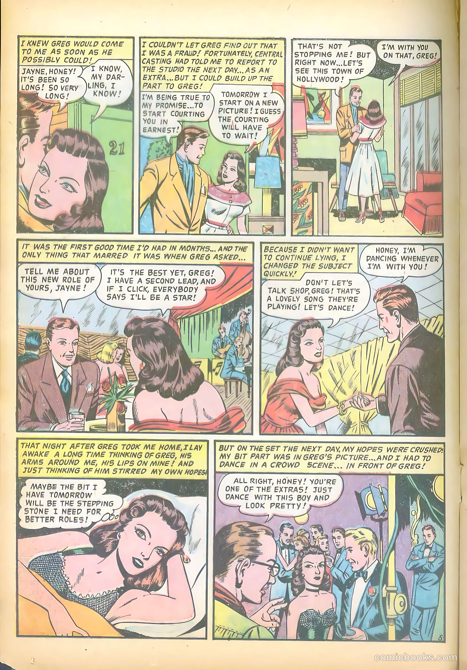 Hollywood Secrets of Romance #9 (1958) — page 16 of 36