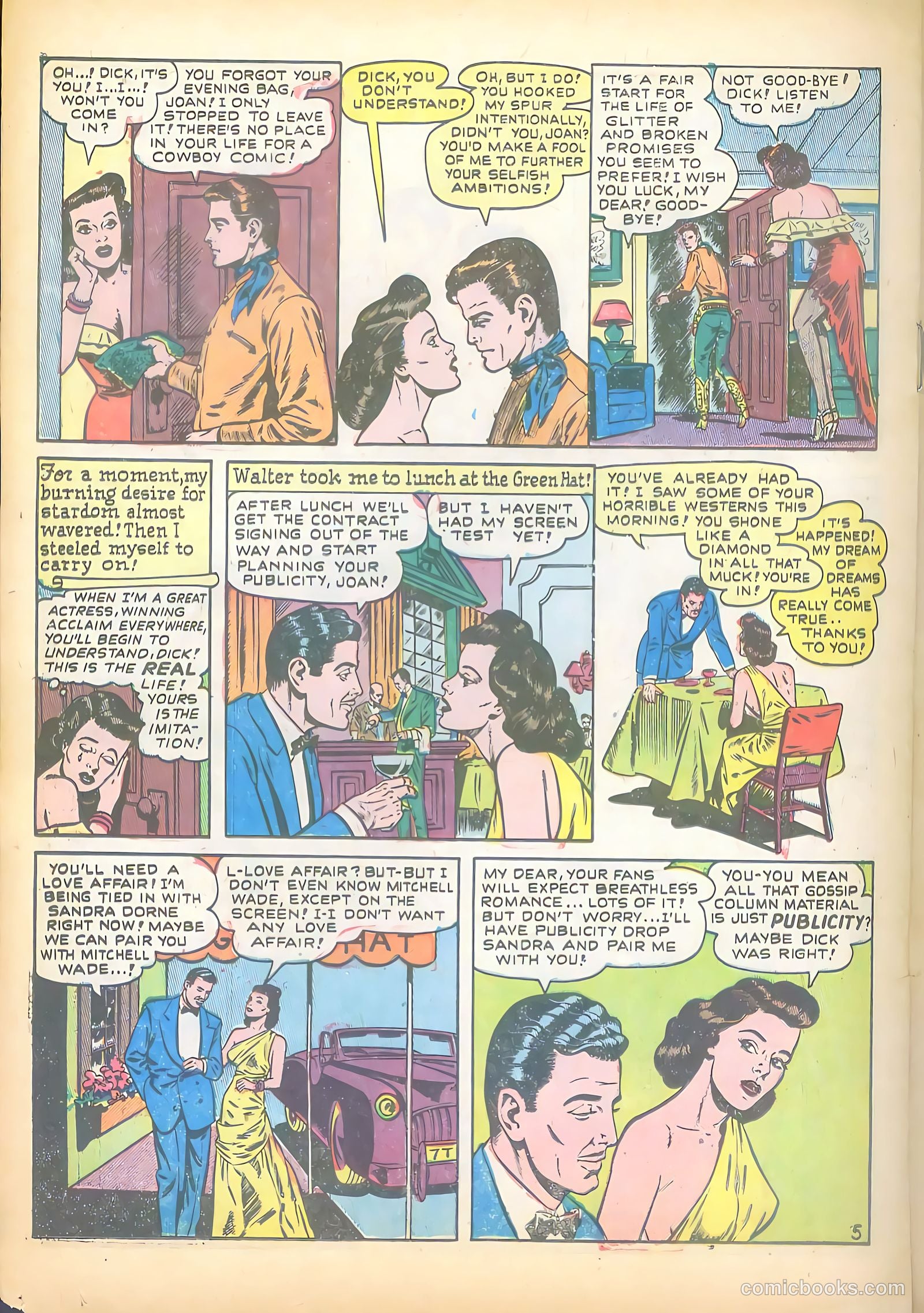 Hollywood Secrets of Romance #9 (1958) — page 22 of 36