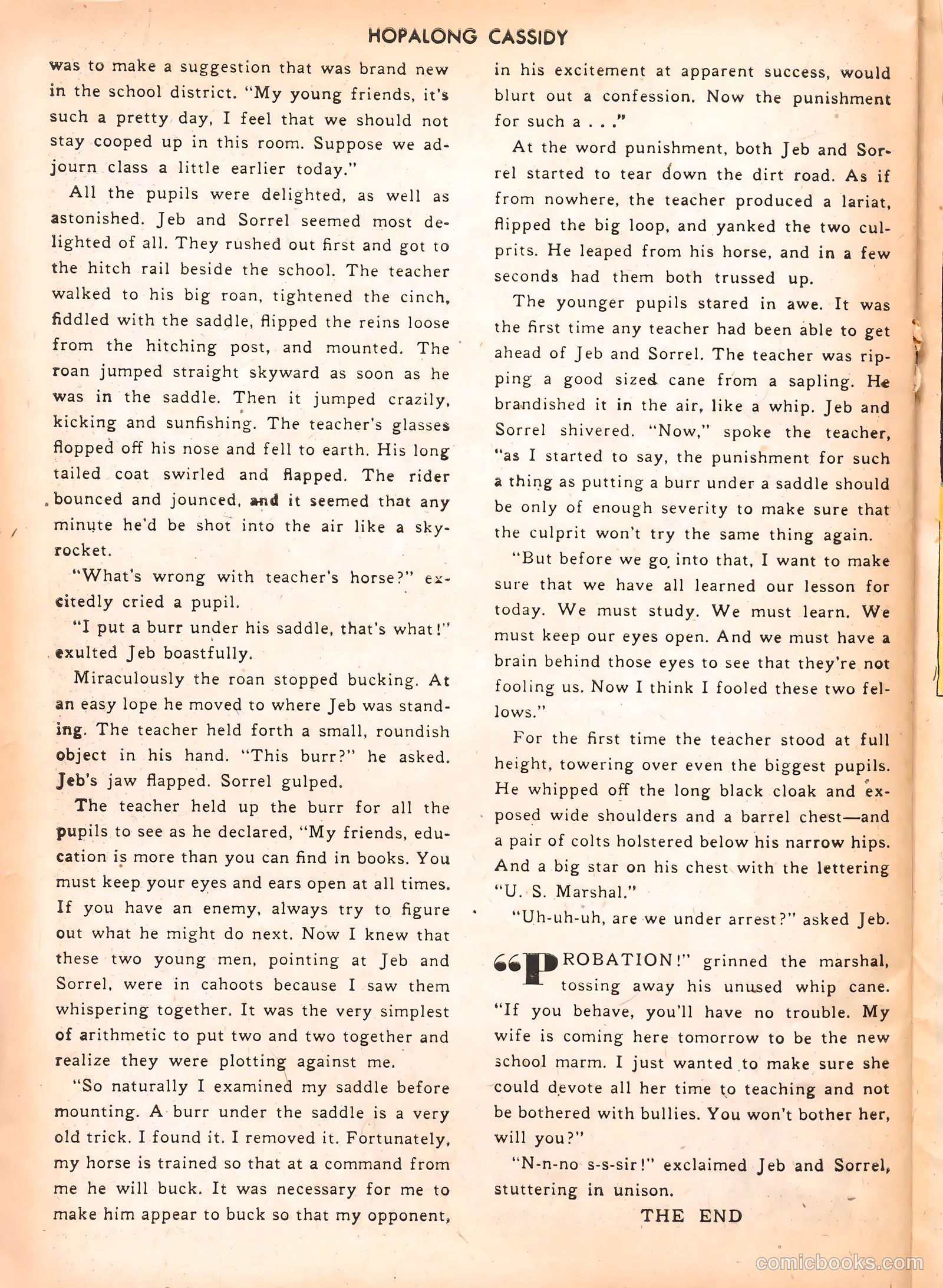Hopalong Cassidy #47 (1950) — page 34 of 52