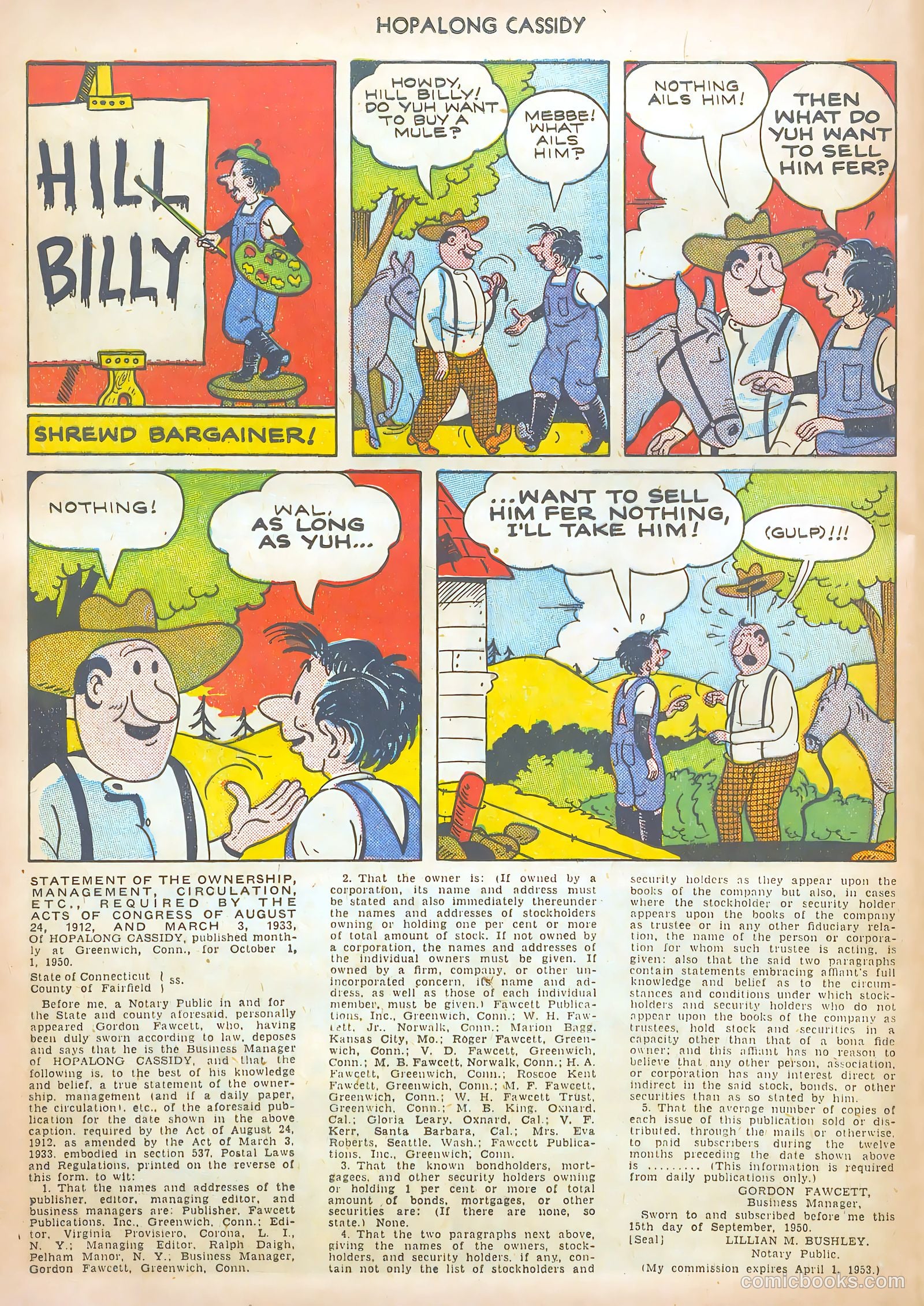 Hopalong Cassidy #51 (1951) — page 40 of 52