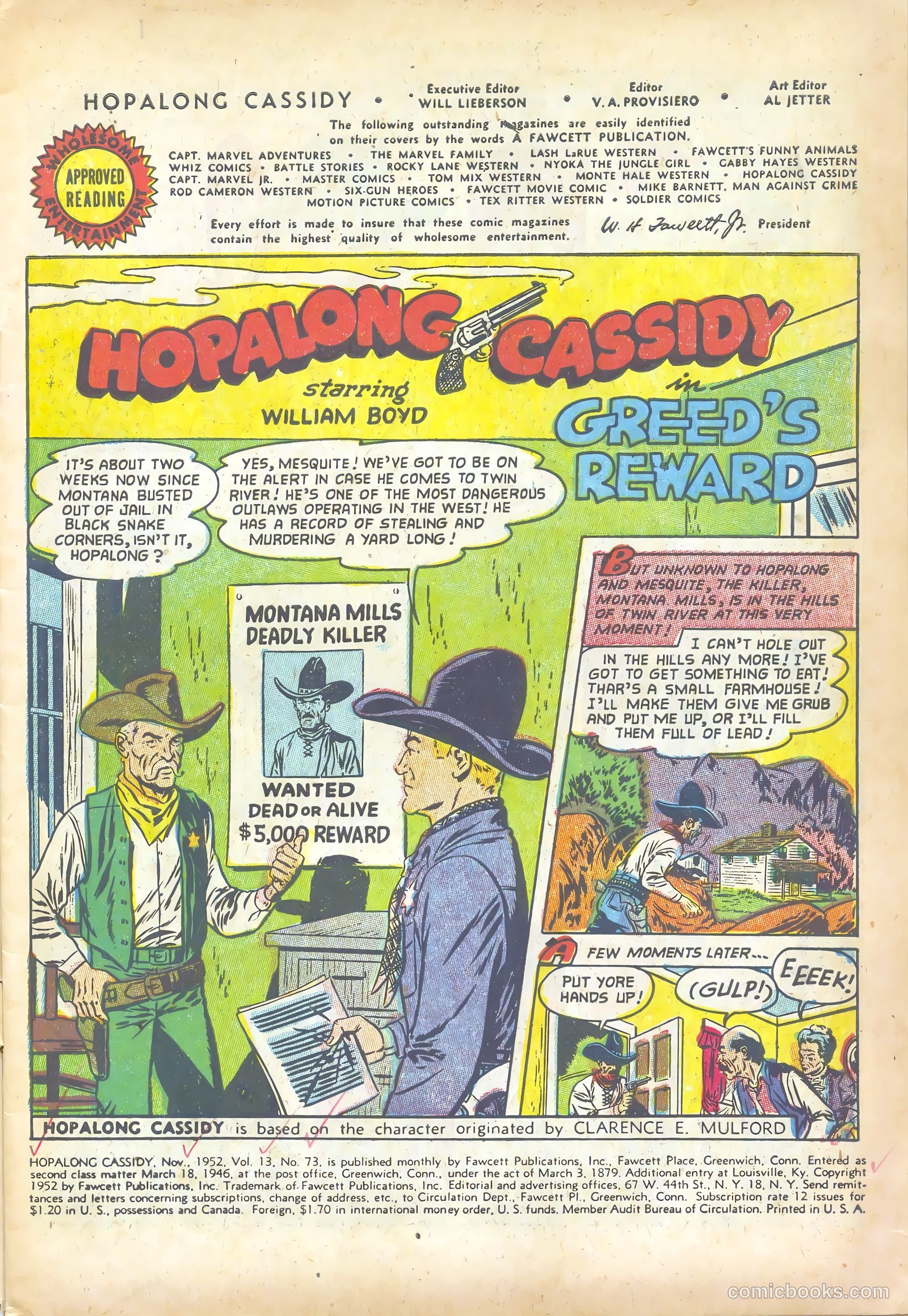 Hopalong Cassidy #73 (1952) — page 3 of 36