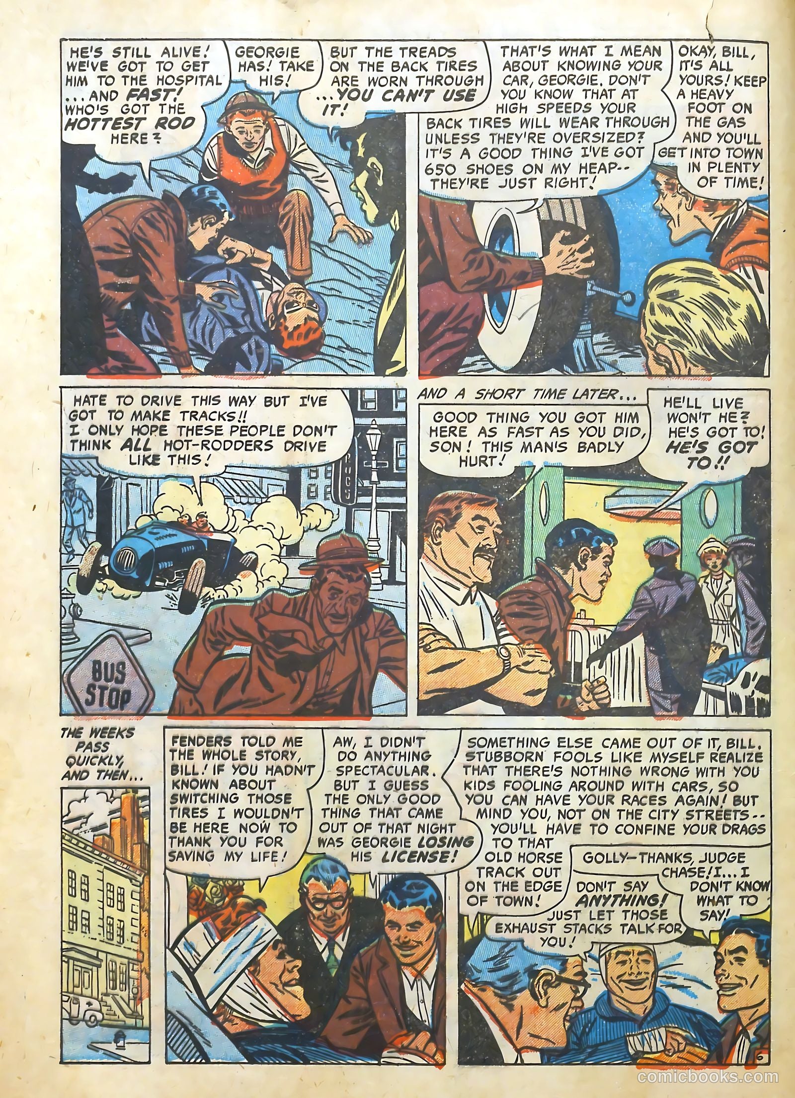 Hot Rod and Speedway Comics #1 (1952) — page 8 of 36