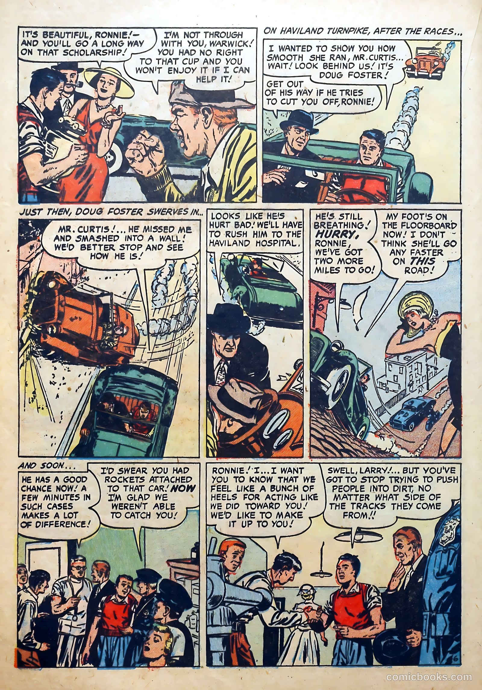 Hot Rod and Speedway Comics #3 (1952) — page 16 of 36