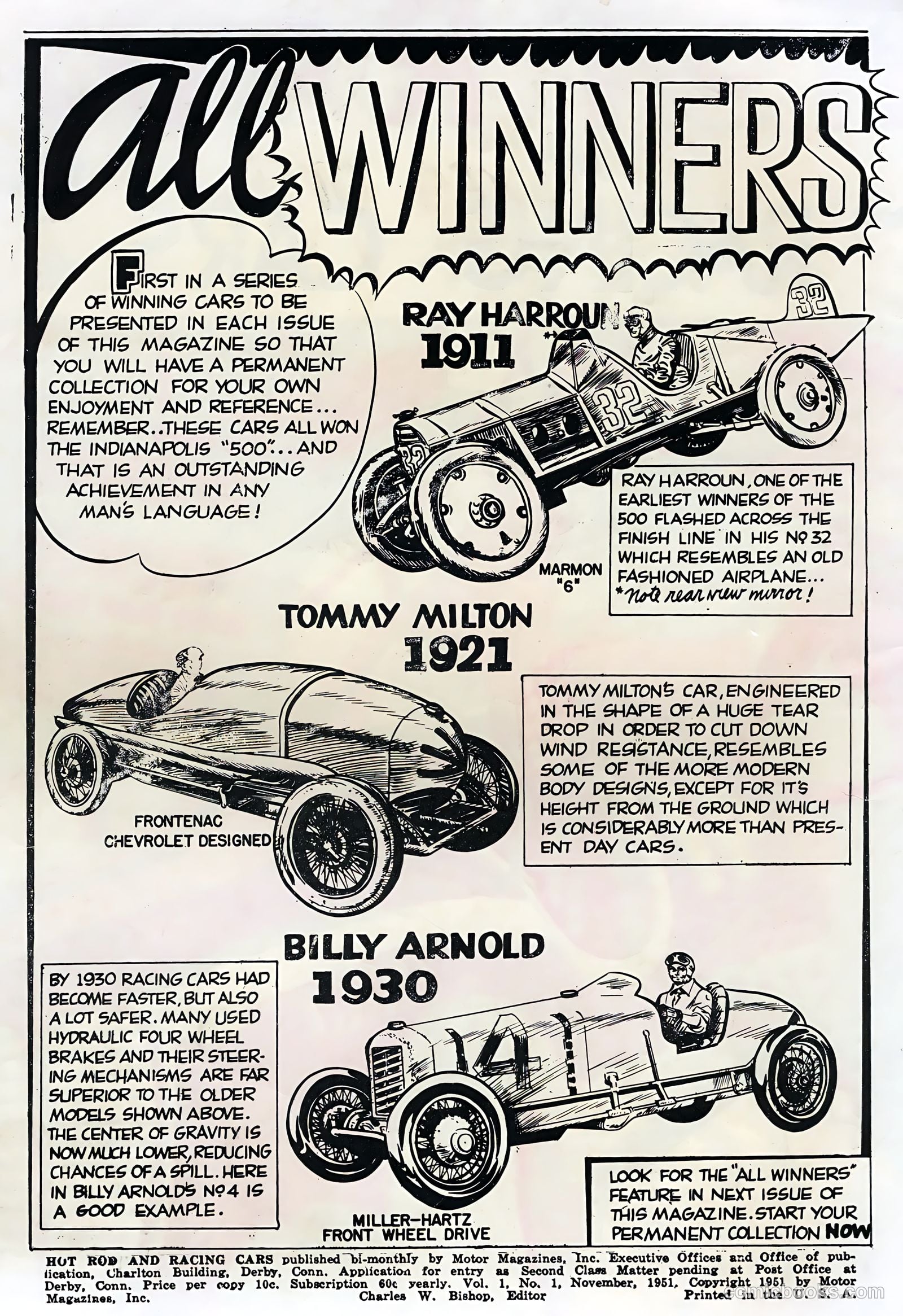 Hot Rods and Racing Cars #1 (1951) — page 2 of 36