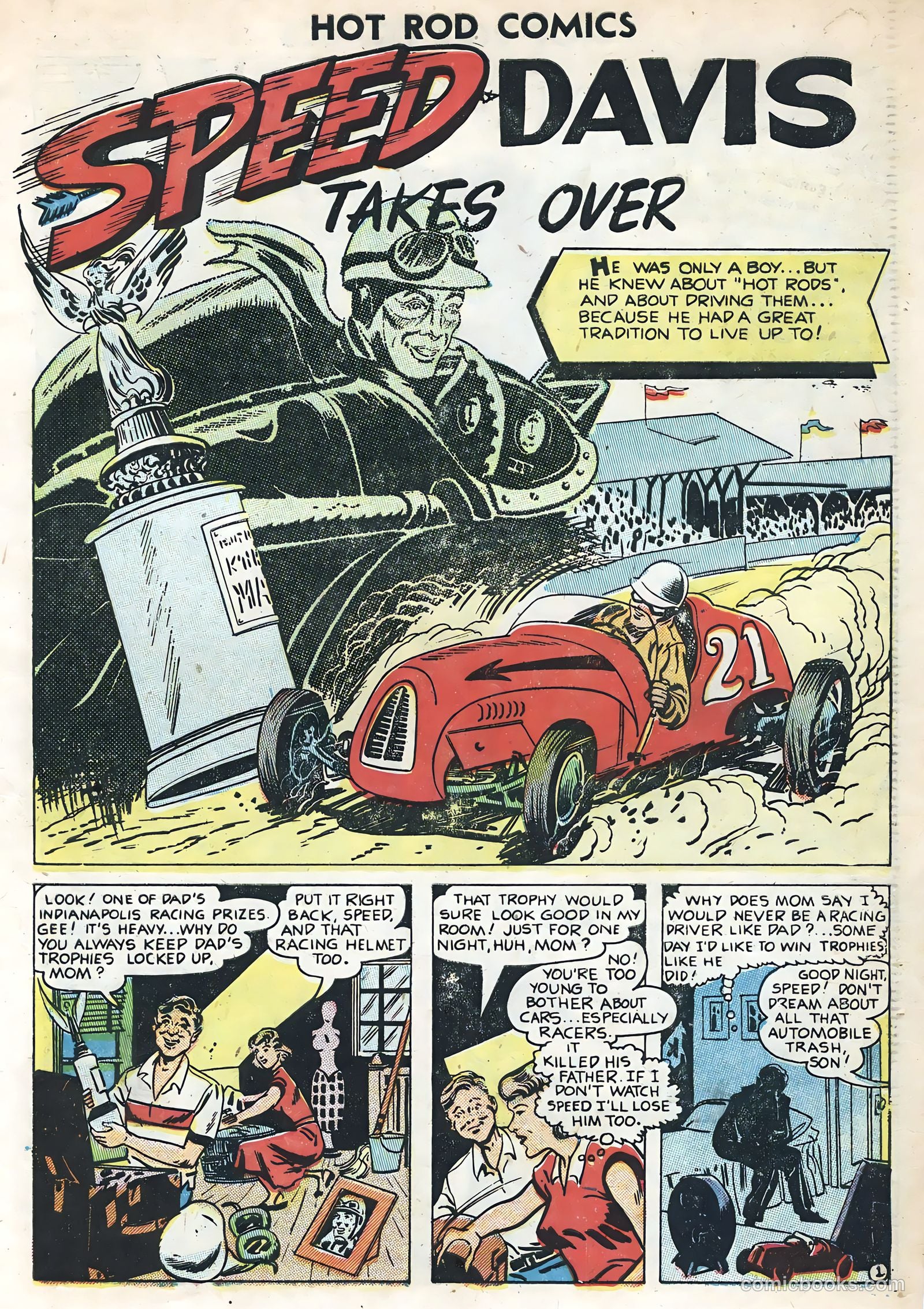 Hot Rods and Racing Cars #1 (1951) — page 3 of 36