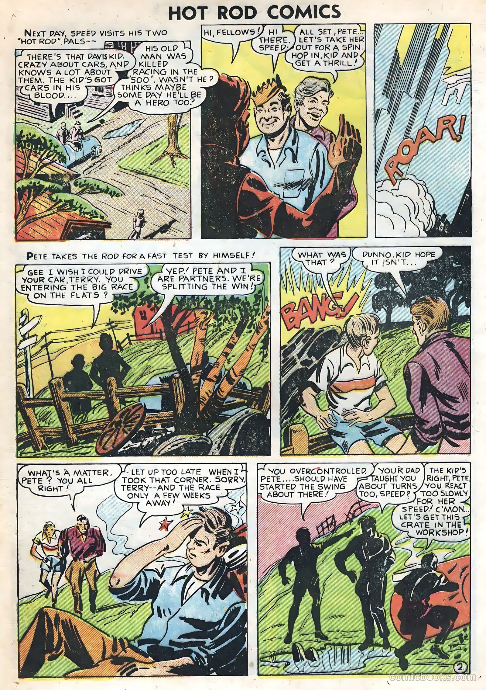 Hot Rods and Racing Cars #1 (1951) — page 4 of 36