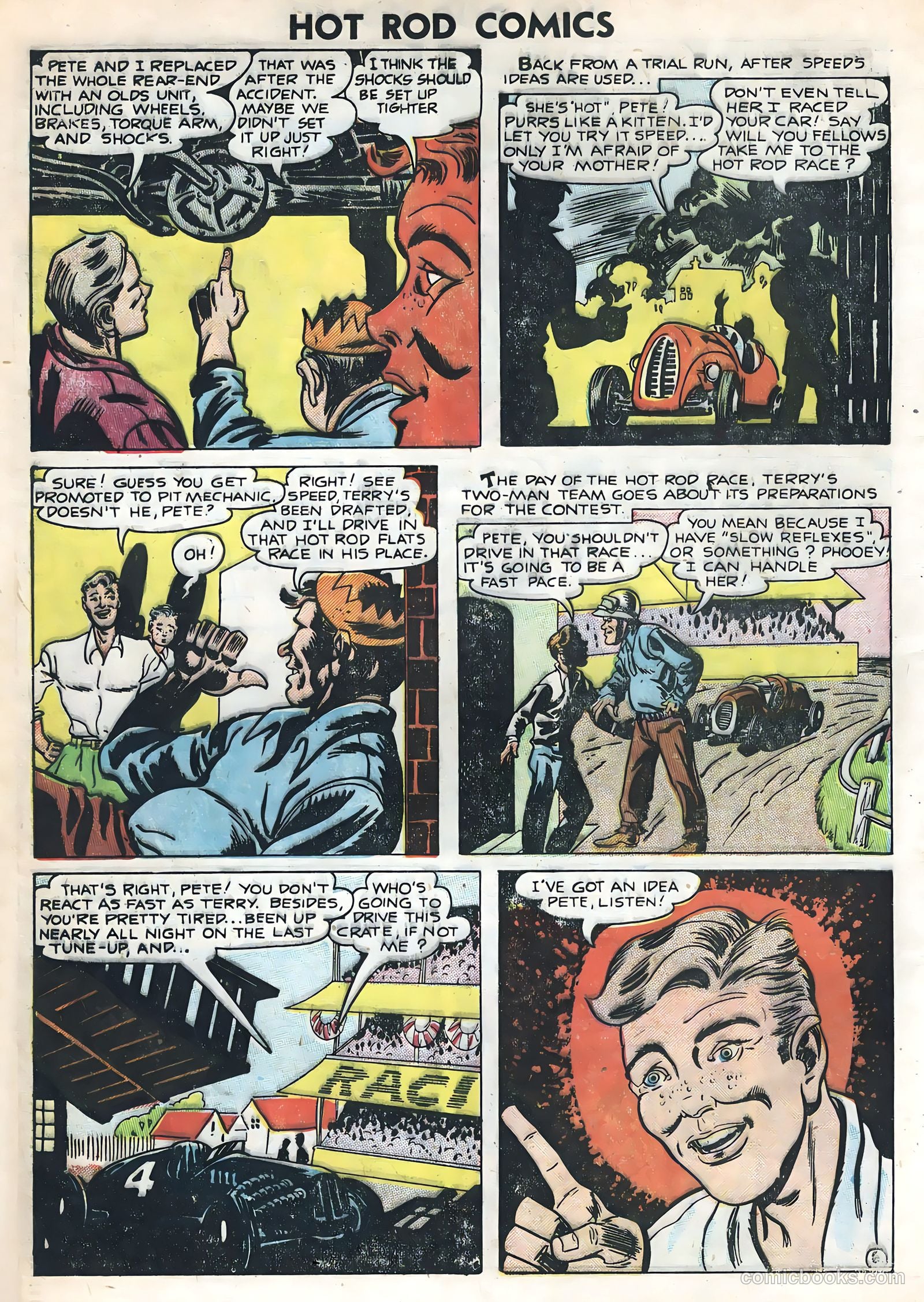 Hot Rods and Racing Cars #1 (1951) — page 8 of 36
