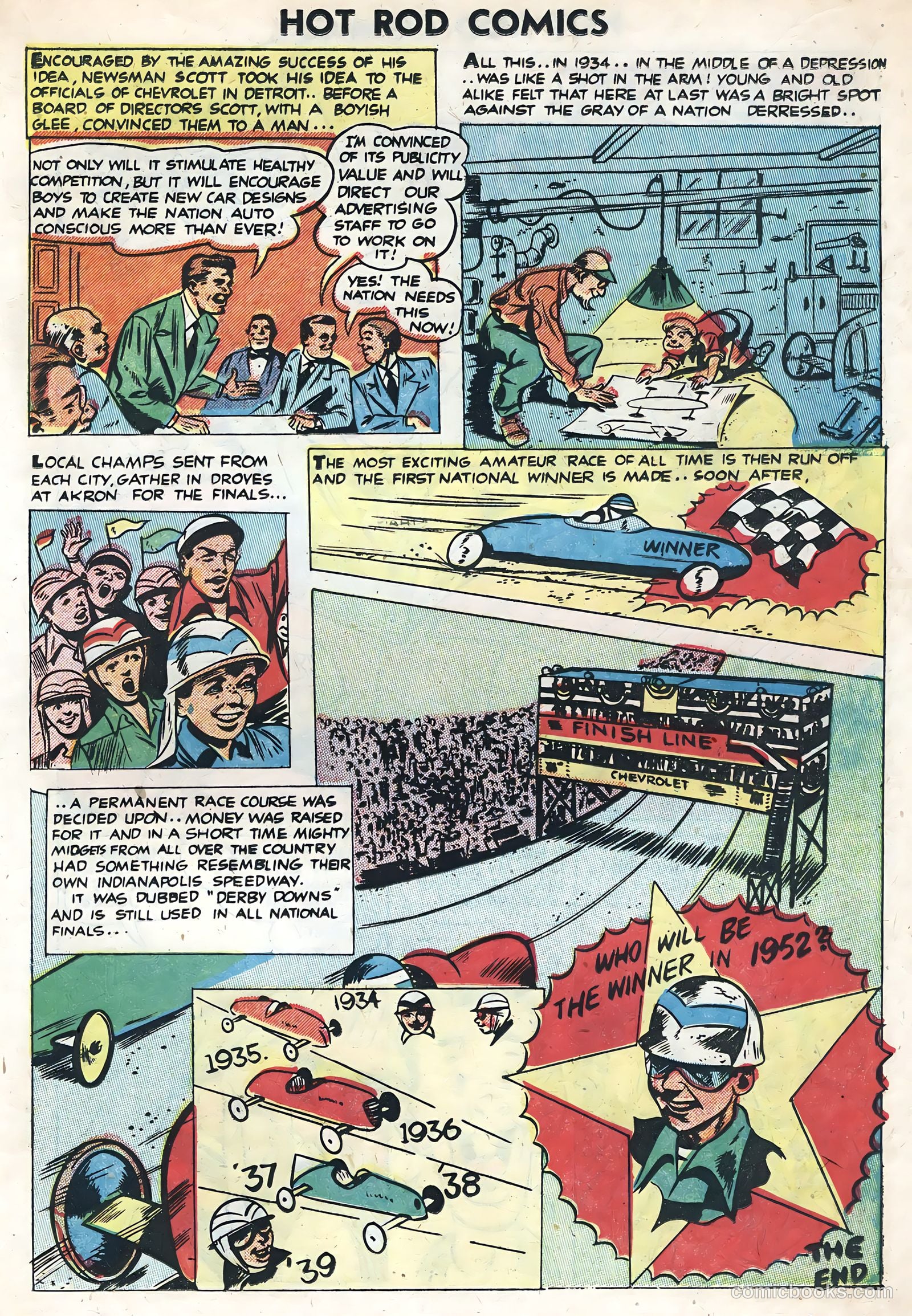 Hot Rods and Racing Cars #1 (1951) — page 23 of 36