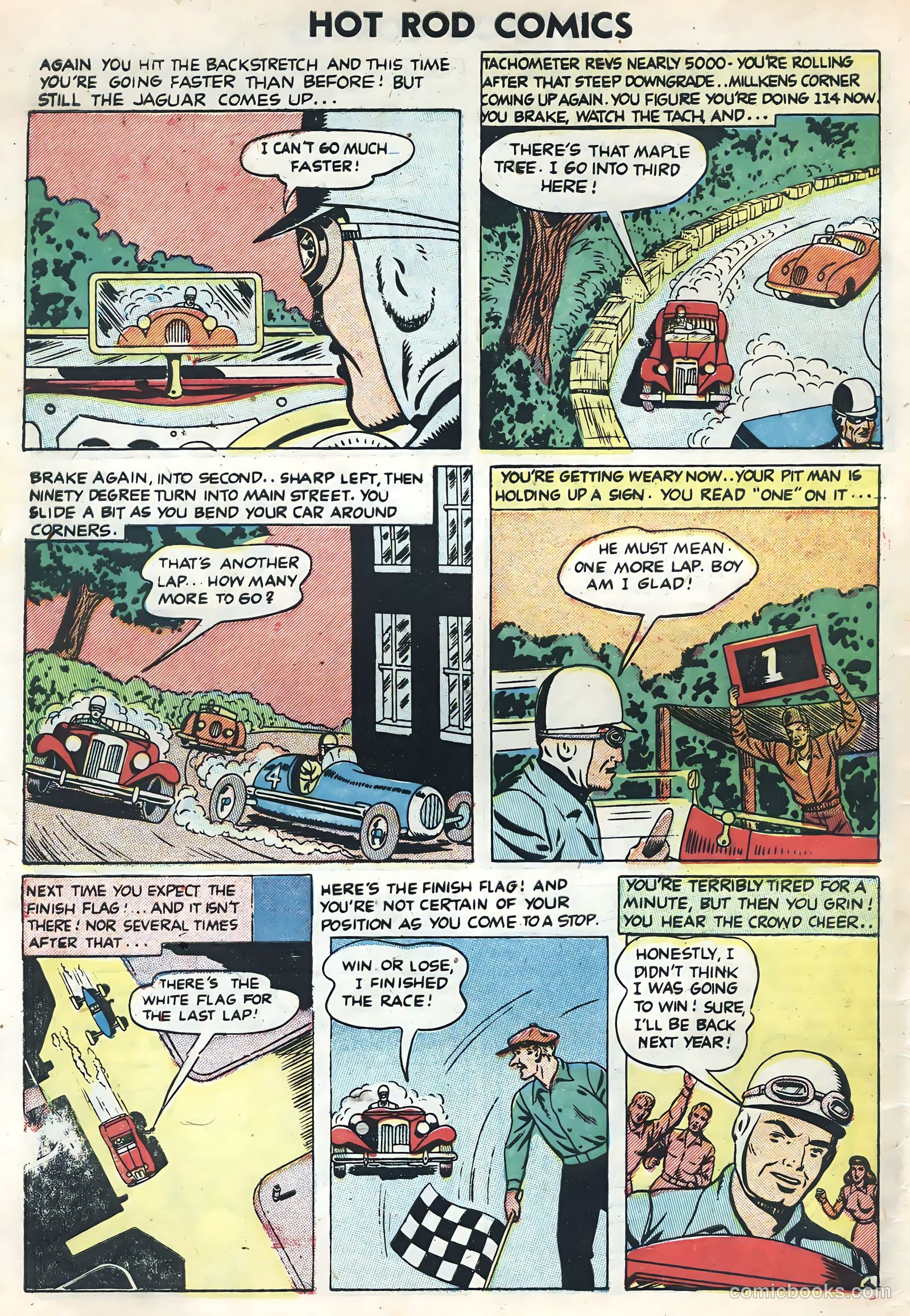 Hot Rods and Racing Cars #1 (1951) — page 34 of 36