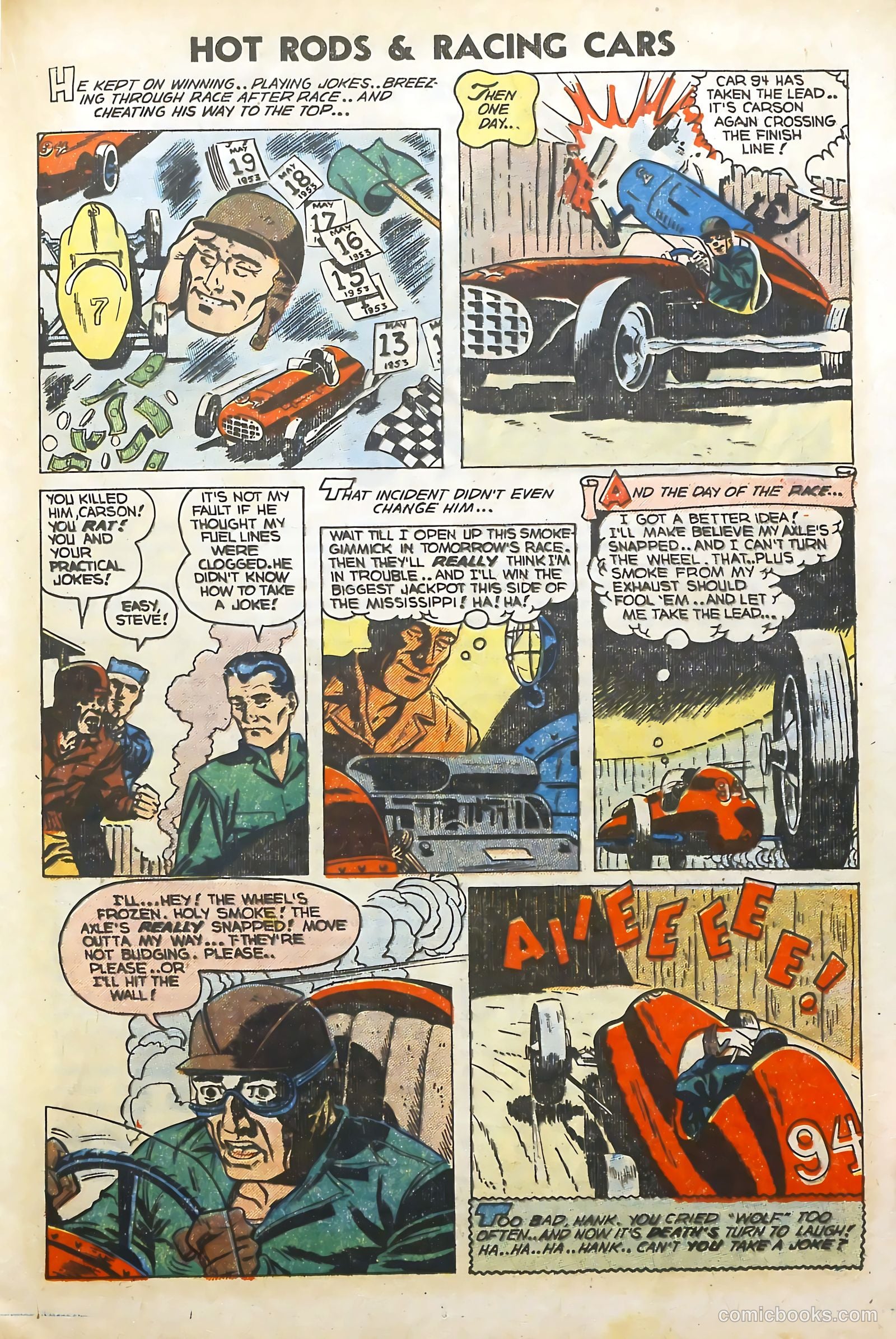 Hot Rods and Racing Cars #12 (1953) — page 17 of 36