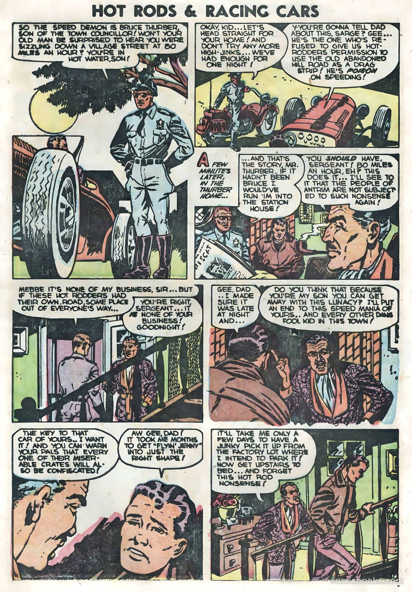 Hot Rods and Racing Cars #14 (1954) — page 9 of 36