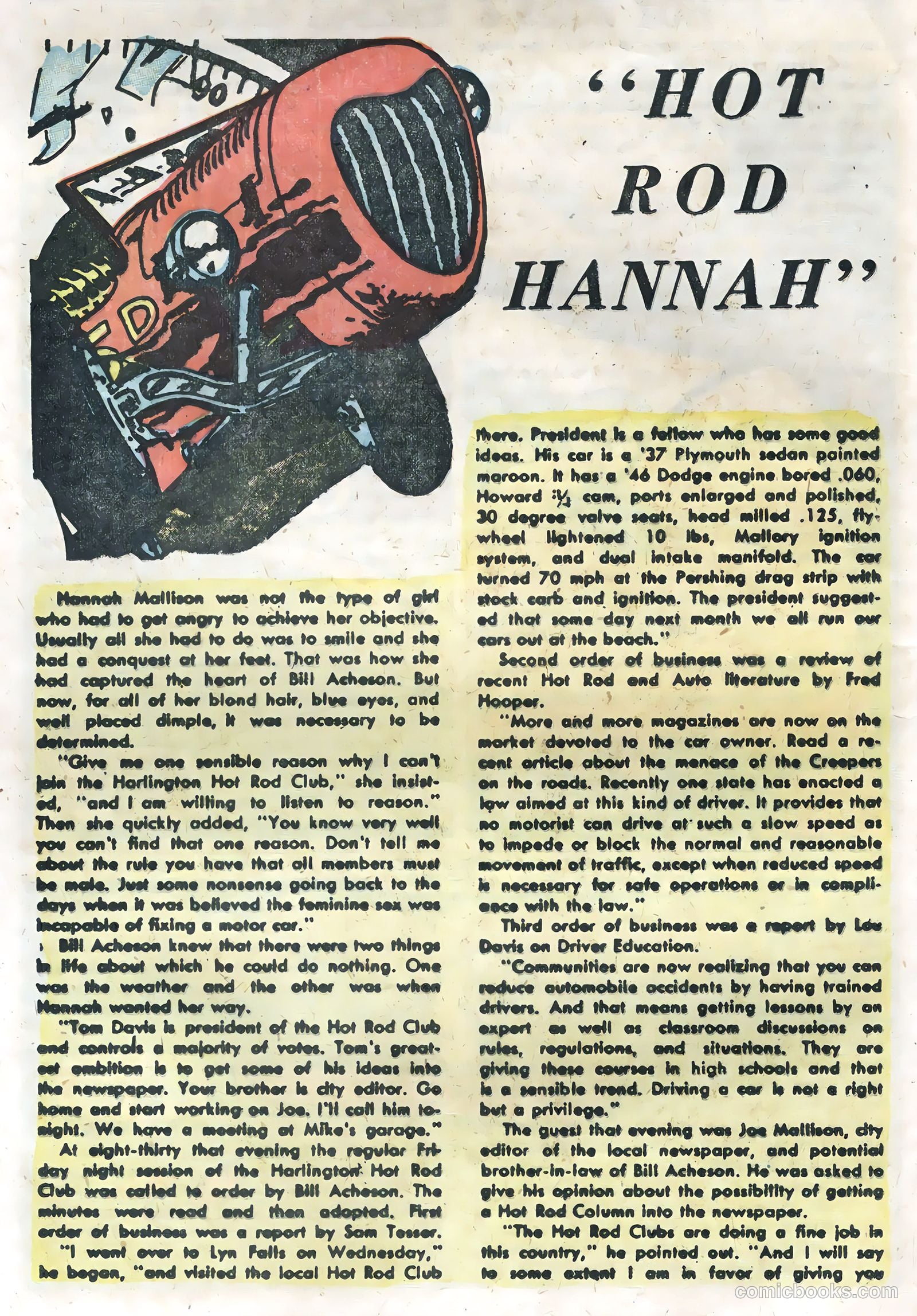 Hot Rods and Racing Cars #14 (1954) — page 16 of 36