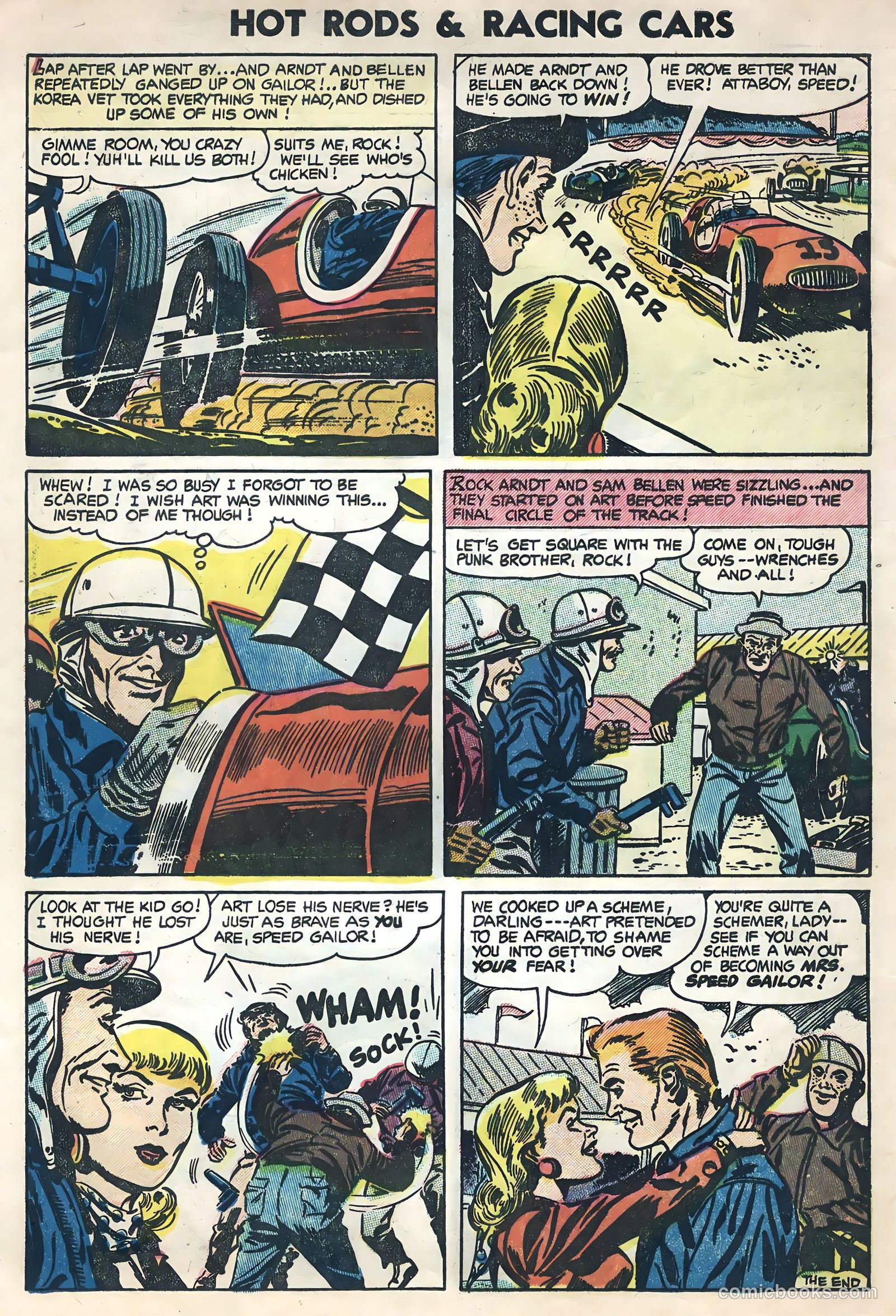 Hot Rods and Racing Cars #18 (1954) — page 8 of 35