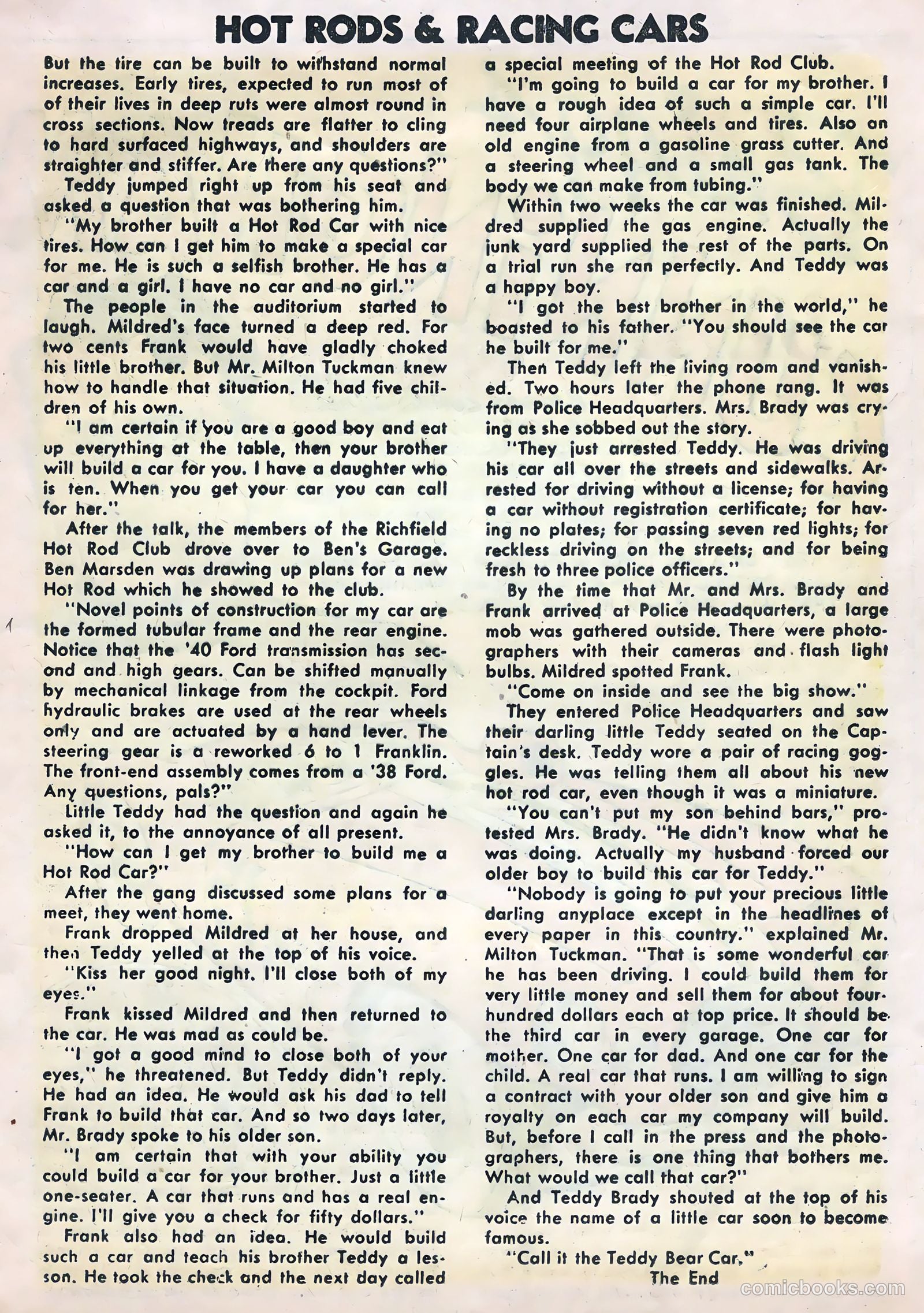 Hot Rods and Racing Cars #18 (1954) — page 17 of 35